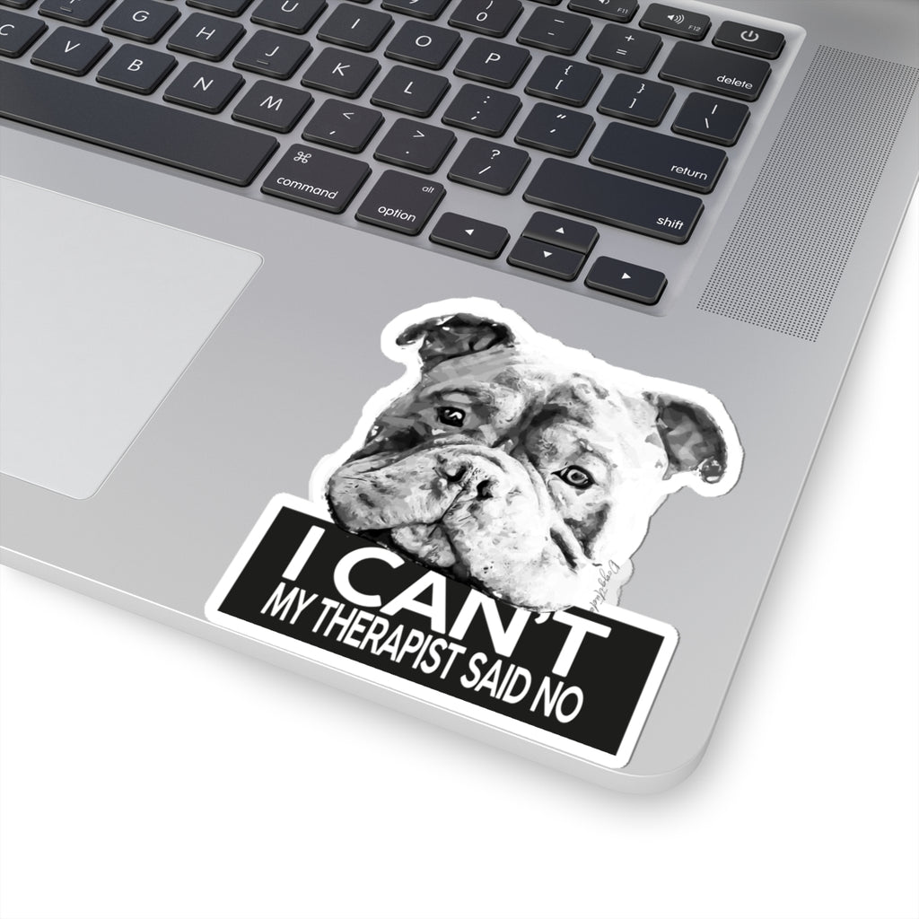 Funny Therapy Dog Stickers – Cute Laptop Decor & Gift for Pet Owners