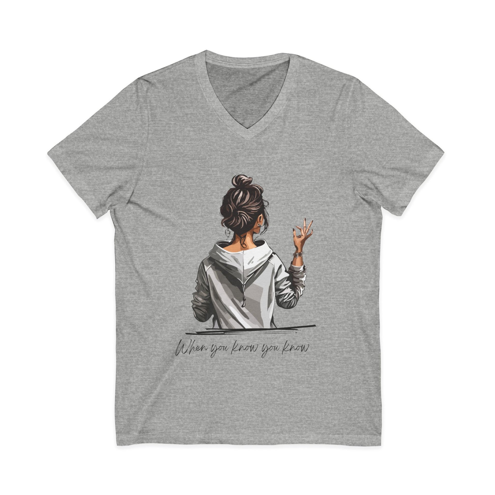 Casual V-Neck Shirt – Motivational Unisex Graphic Tee Gift