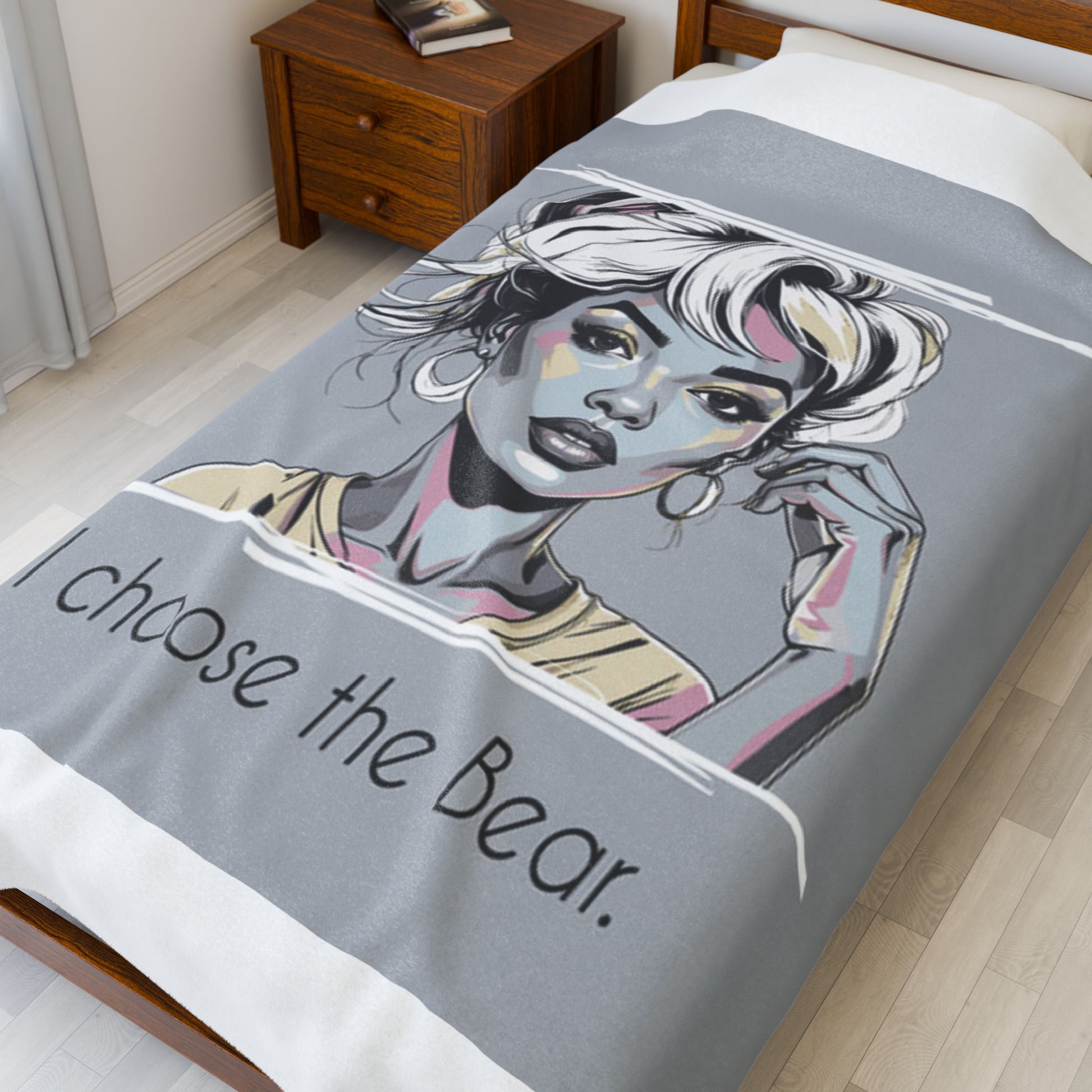 Cozy Bear Plush Blanket – Stylish Throw & Bedroom Décor Gift for Her