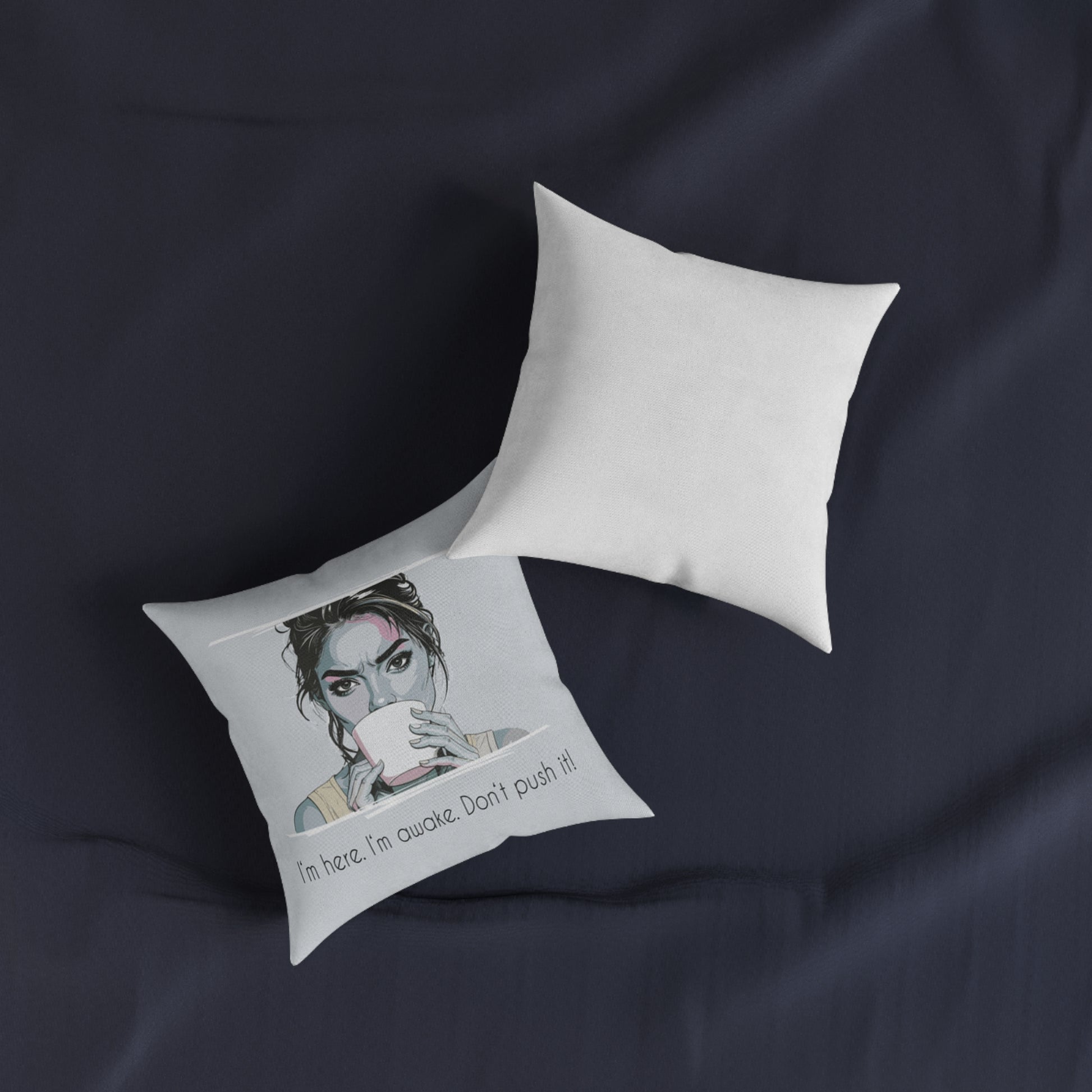 Wake Up Throw Pillow – Cozy Home Accent & Inspiring Gift