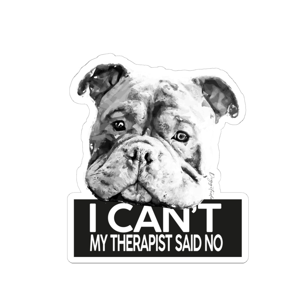 Funny Therapy Dog Stickers – Cute Laptop Decor & Gift for Pet Owners