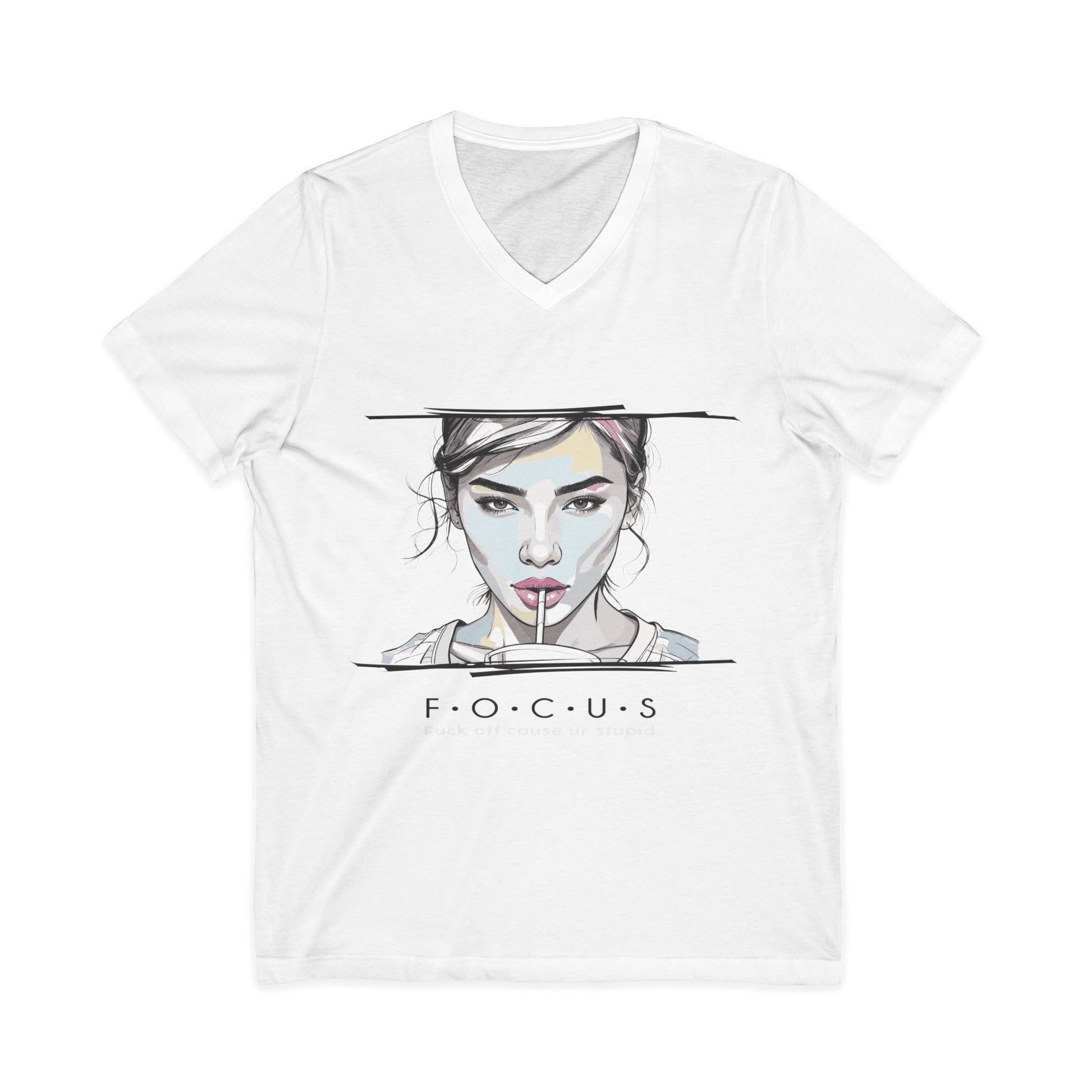 Unisex Jersey Short Sleeve V-Neck Tee