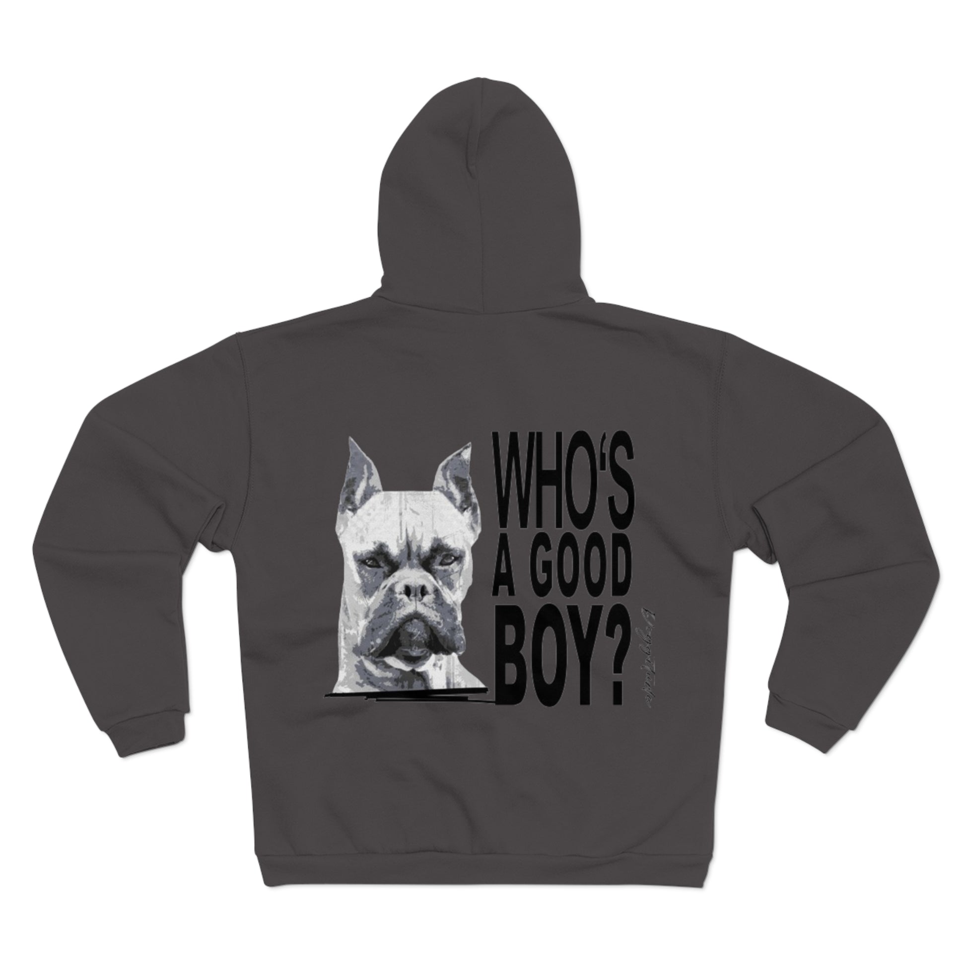 Casual Dog Lover Zip Hoodie - 'Who's a Good Boy?'