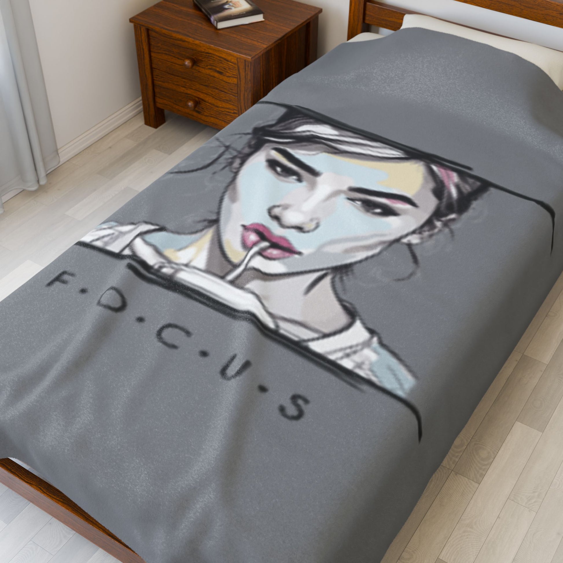 Velveteen Focus Blanket – Cozy Gift for Meditation & Mindful Living