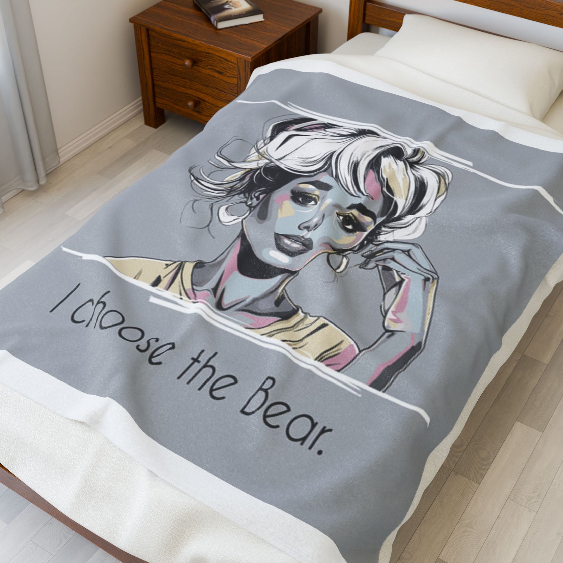 Cozy Bear Plush Blanket – Stylish Throw & Bedroom Décor Gift for Her