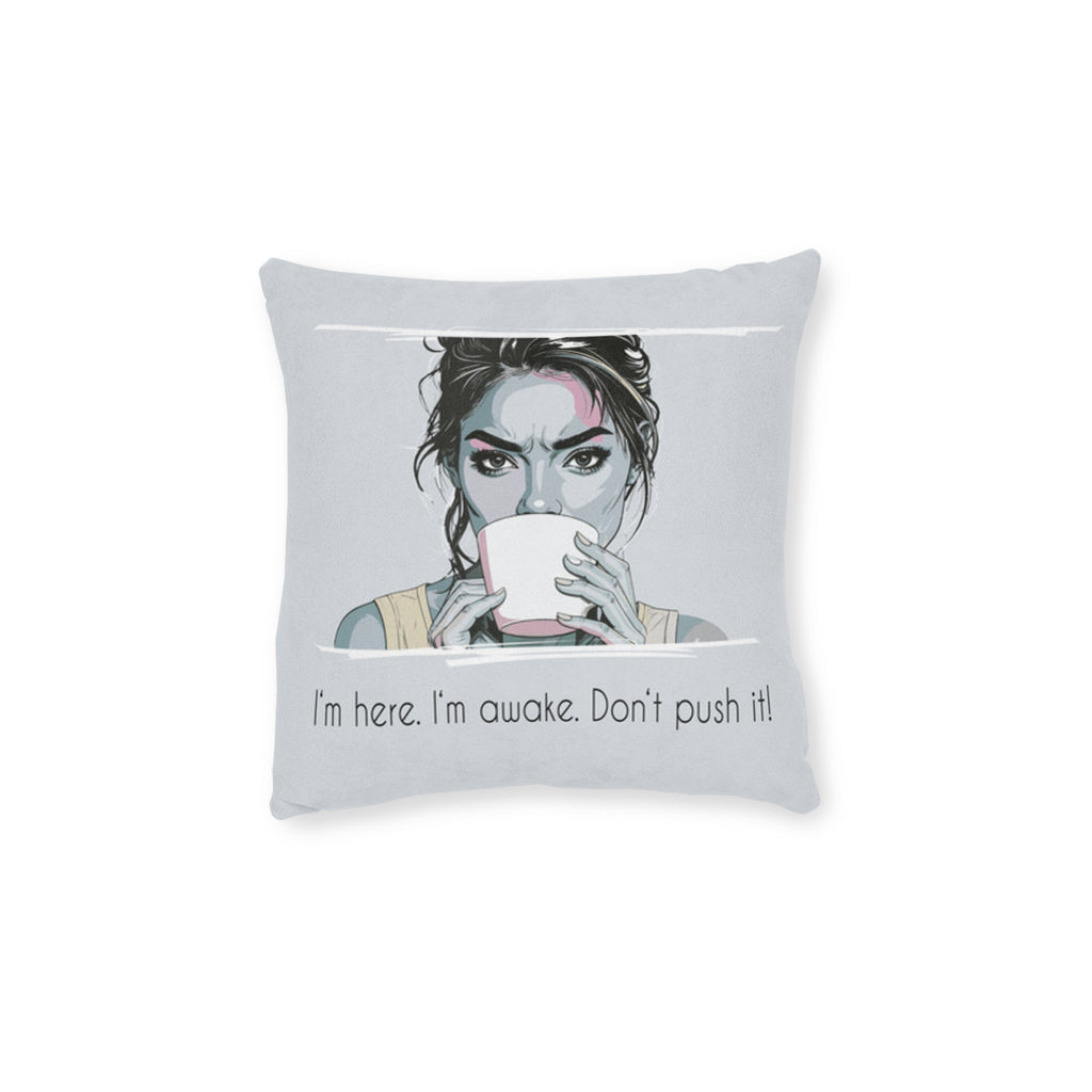 Wake Up Throw Pillow – Cozy Home Accent & Inspiring Gift