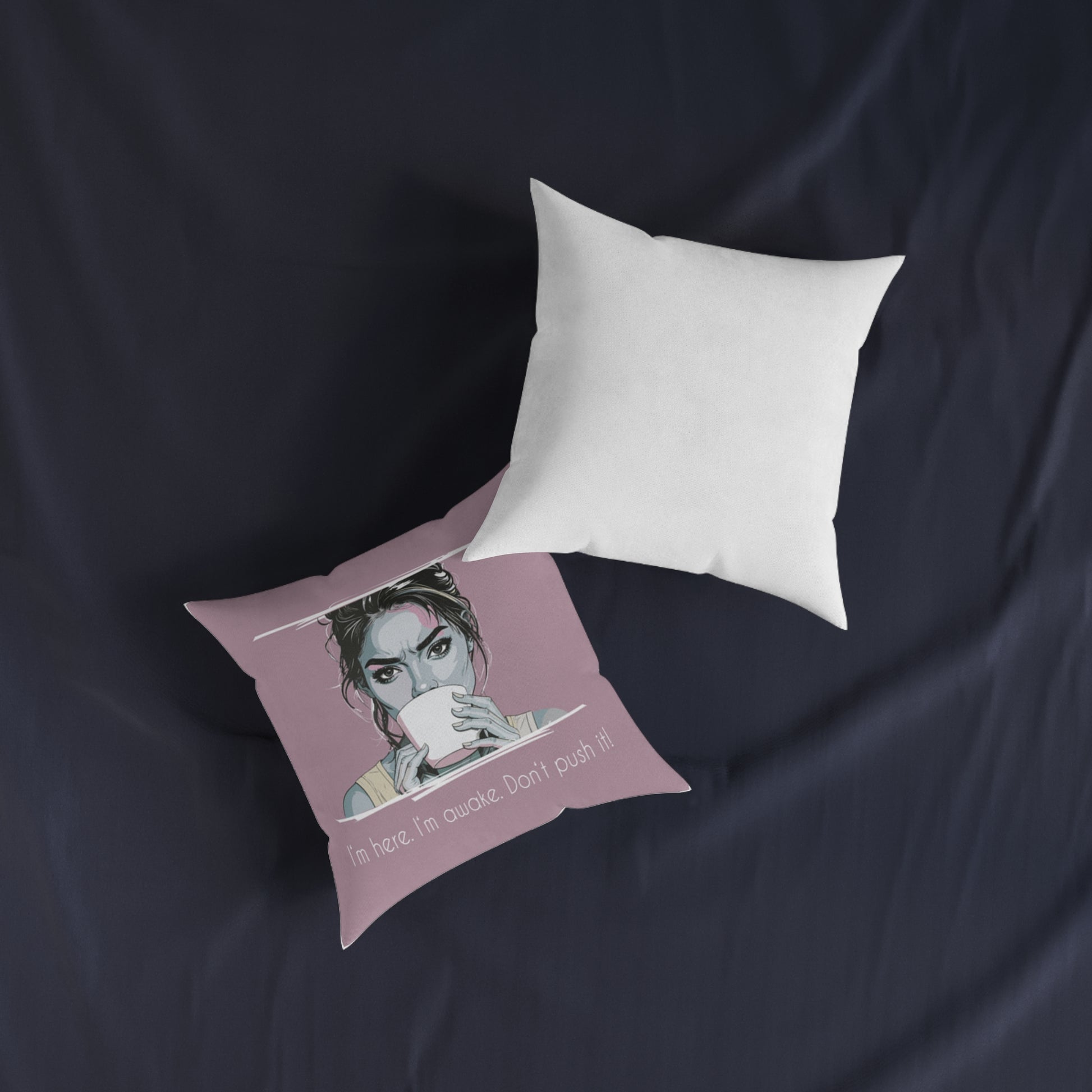 Wake Up Call Throw Pillow – Humorous Couch Accent & Gift for Coffee Lovers