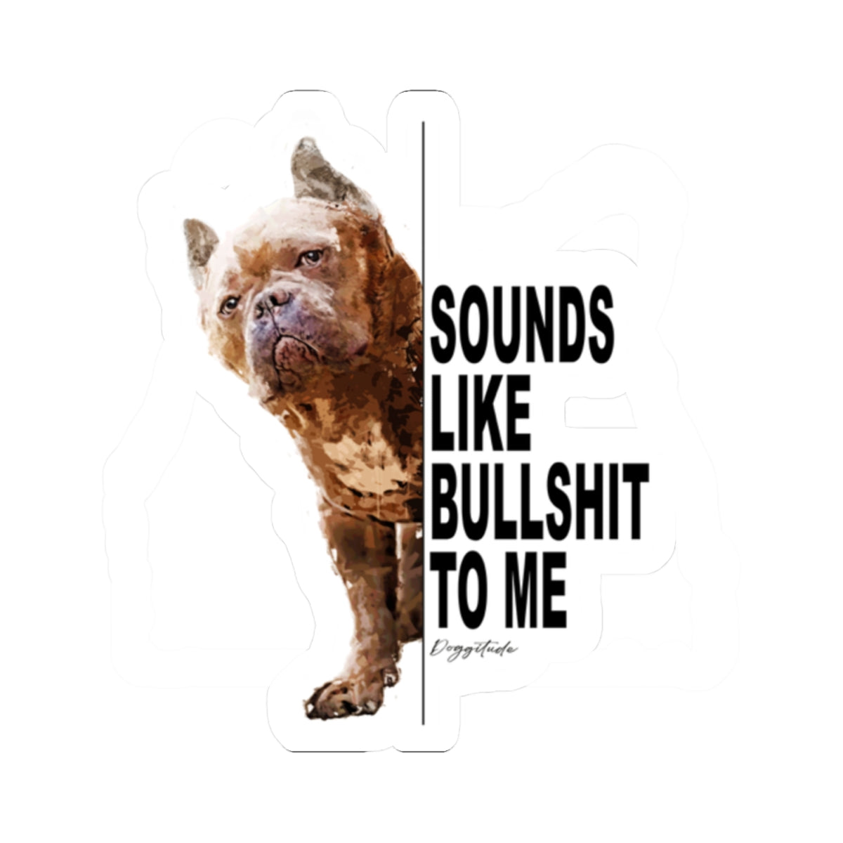 “NOPE” French Bulldog Stickers – Cute Dog Lover Gift & Laptop Decor