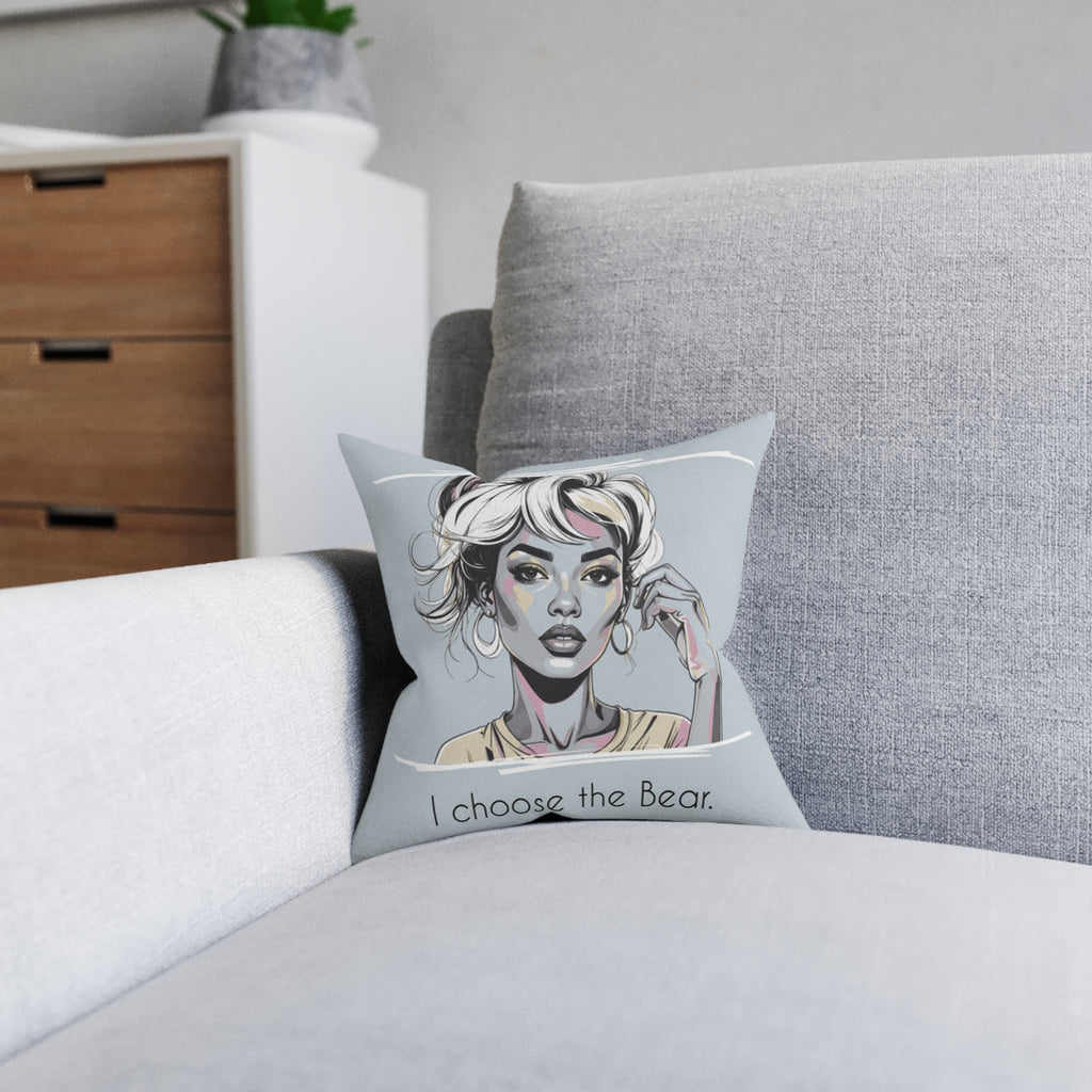 Bear Throw Pillow – Unique Animal Lover Accent