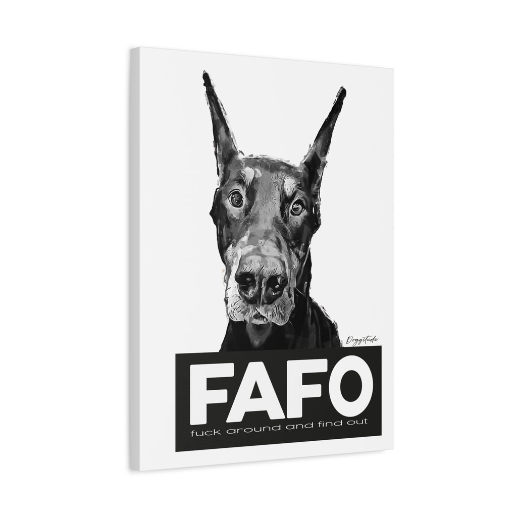 Dog Wall Art – FAFO Canvas Print for Animal Lovers