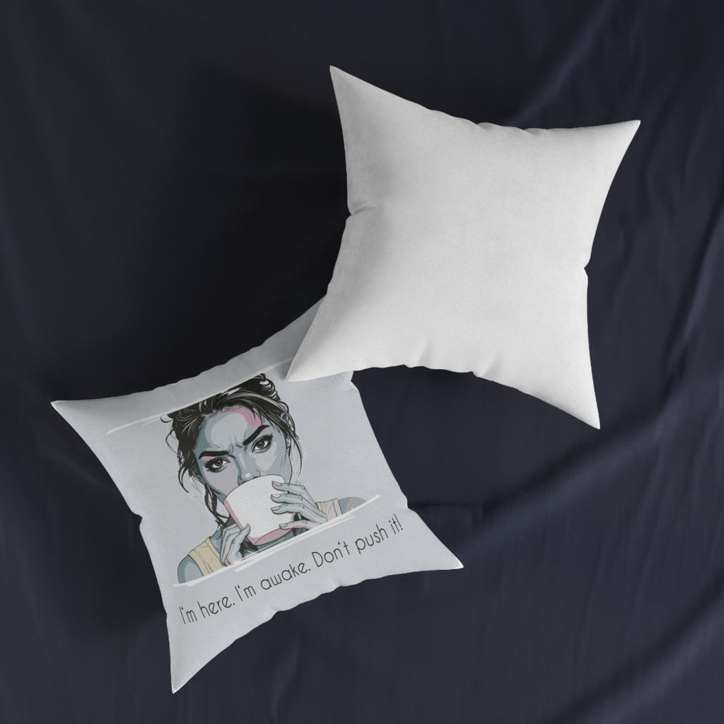 Wake Up Throw Pillow – Cozy Home Accent & Inspiring Gift