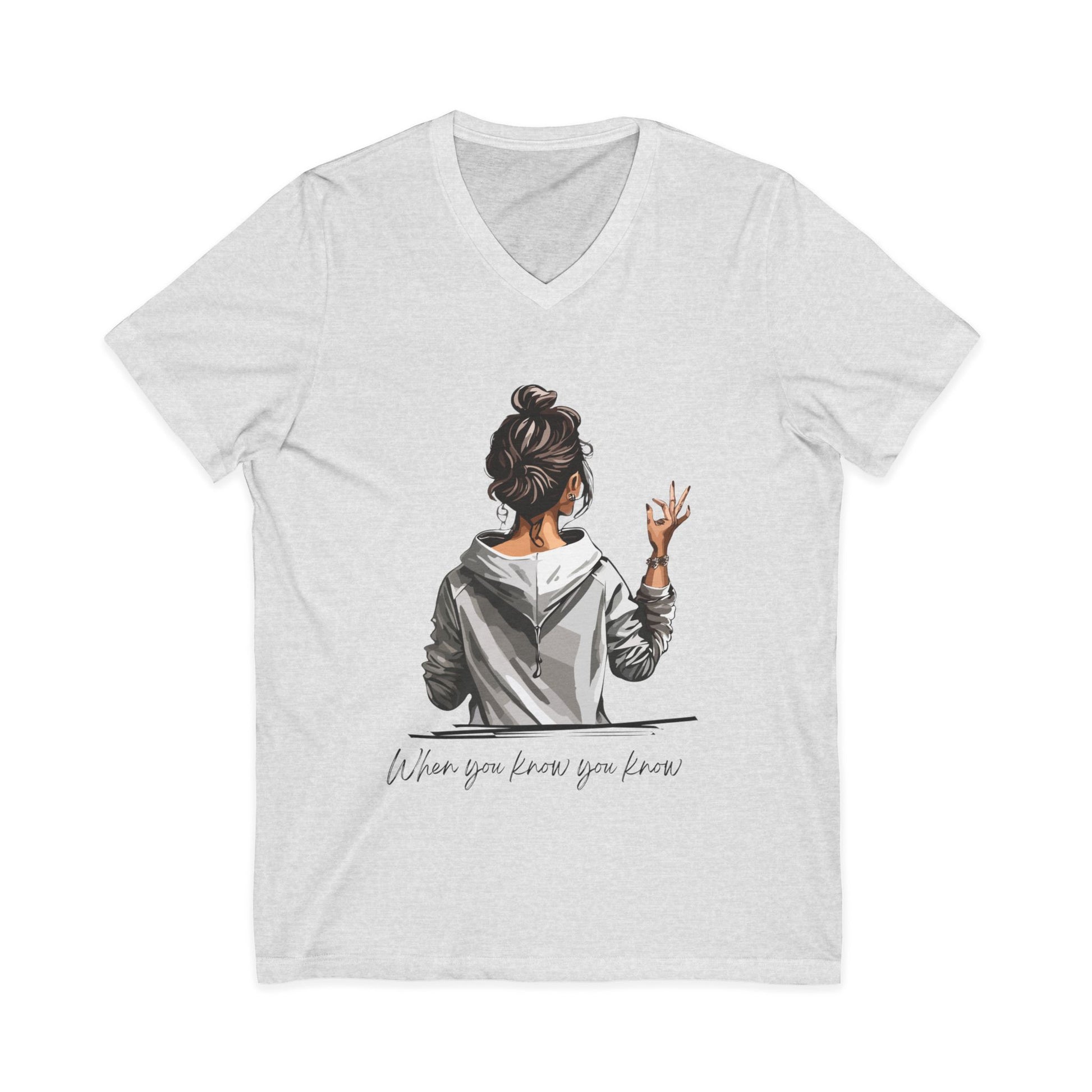 Casual V-Neck Shirt – Motivational Unisex Graphic Tee Gift