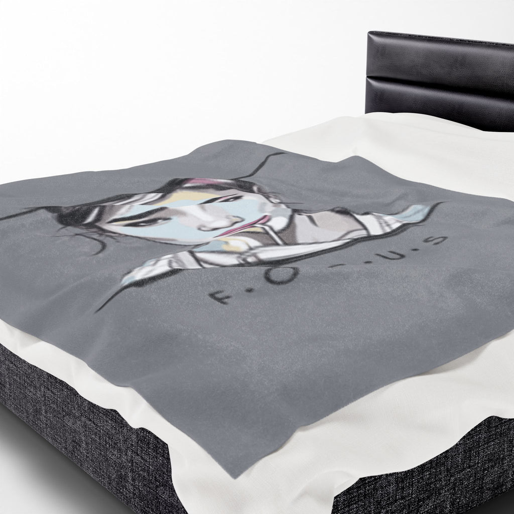 Velveteen Focus Blanket – Cozy Gift for Meditation & Mindful Living