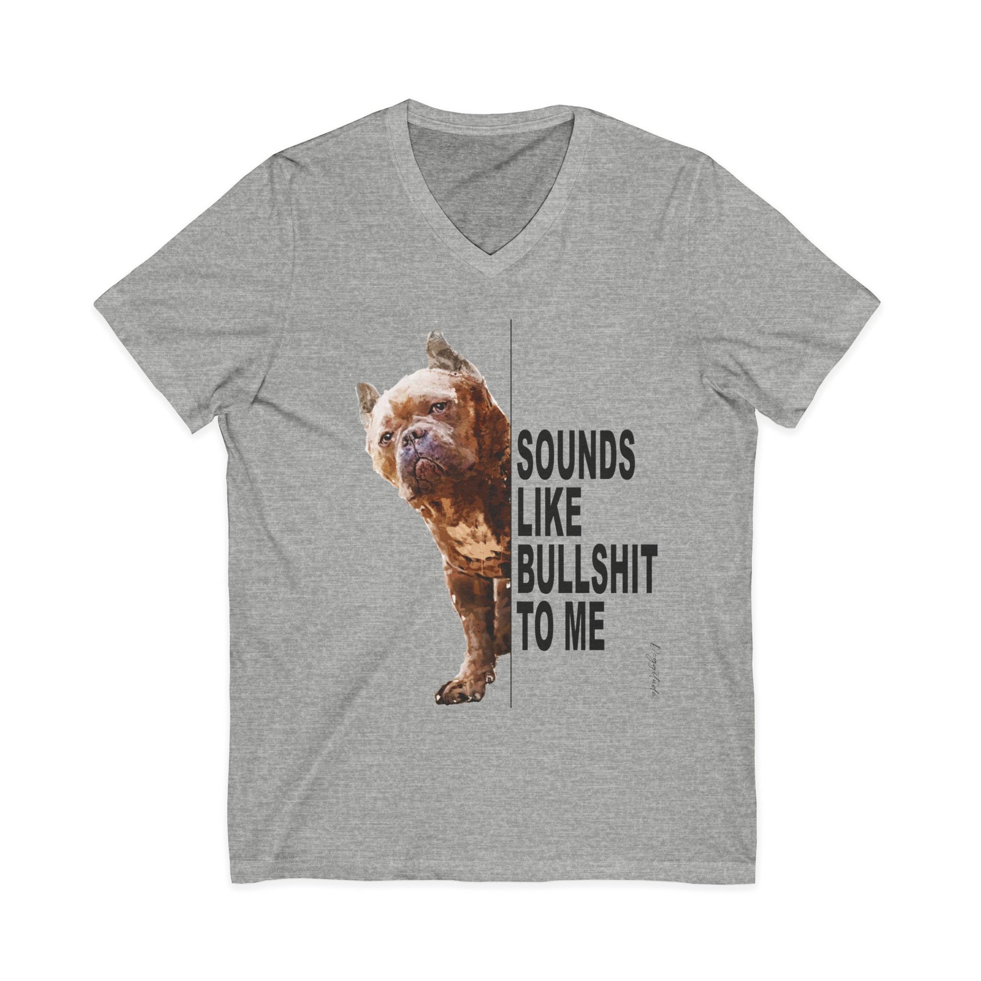 Funny Dog Quote V-Neck Tee – Quirky Pet Lover Gift & Casual Humor Shirt