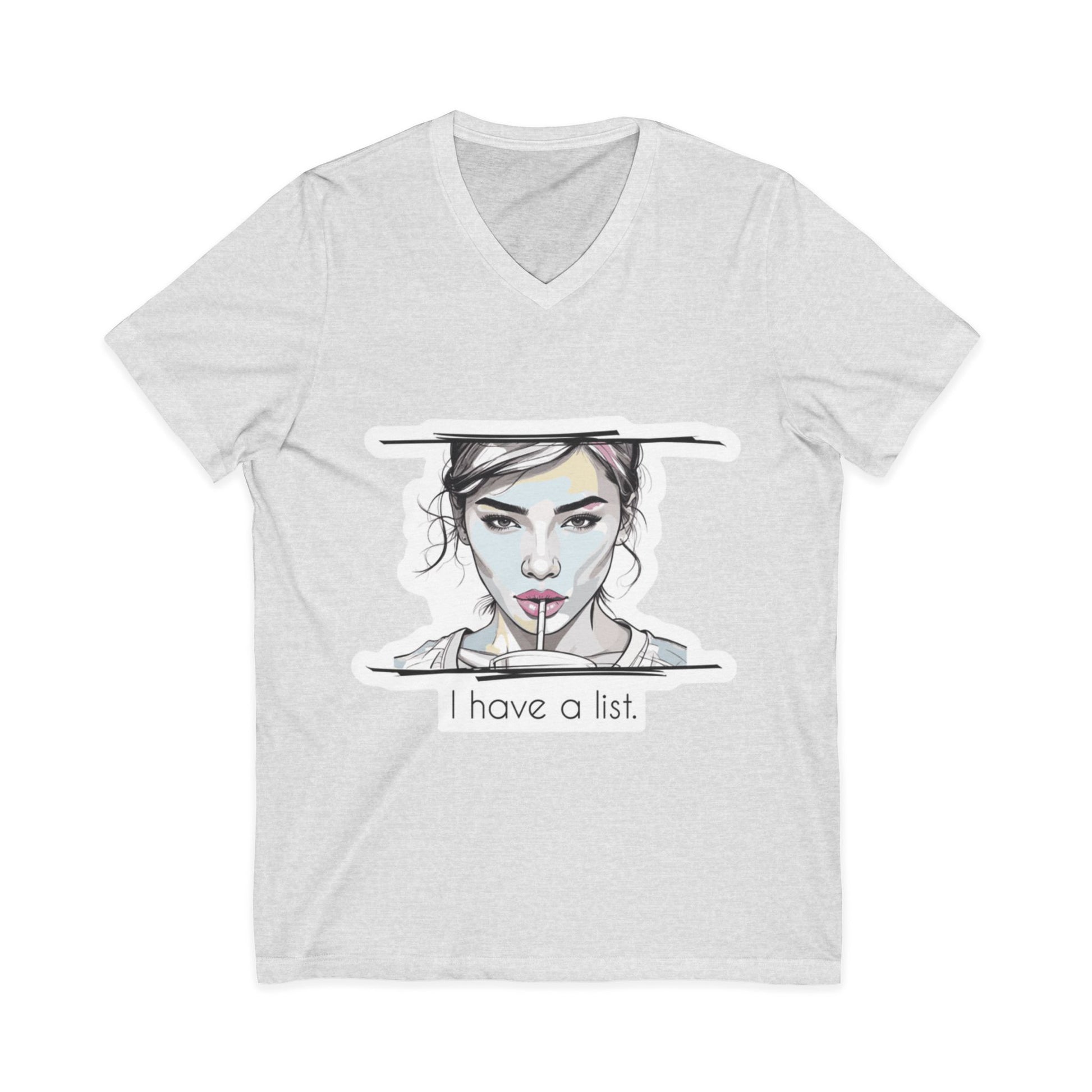 Unisex Jersey Short Sleeve V-Neck Tee