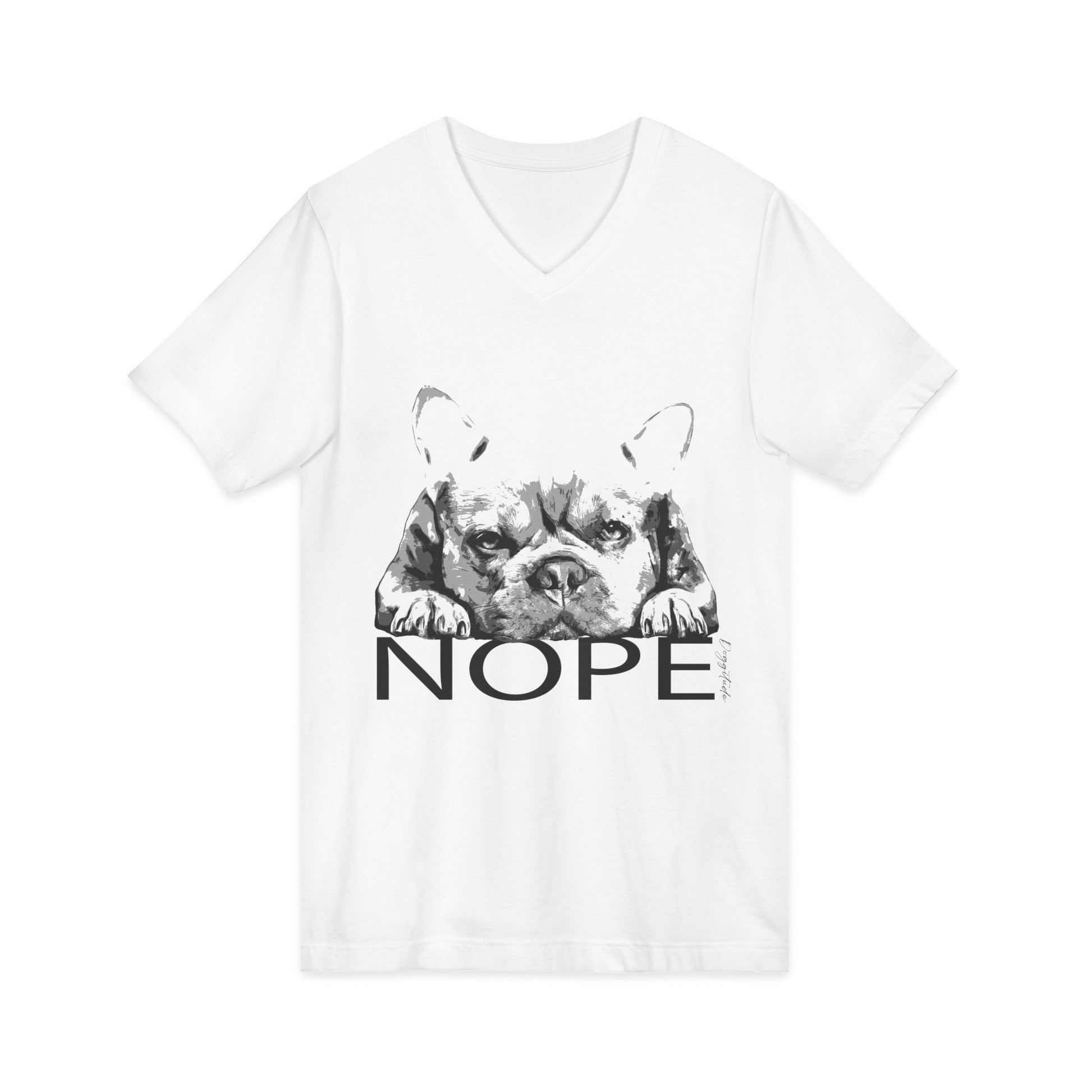 French Bulldog 'NOPE' V-Neck Tee