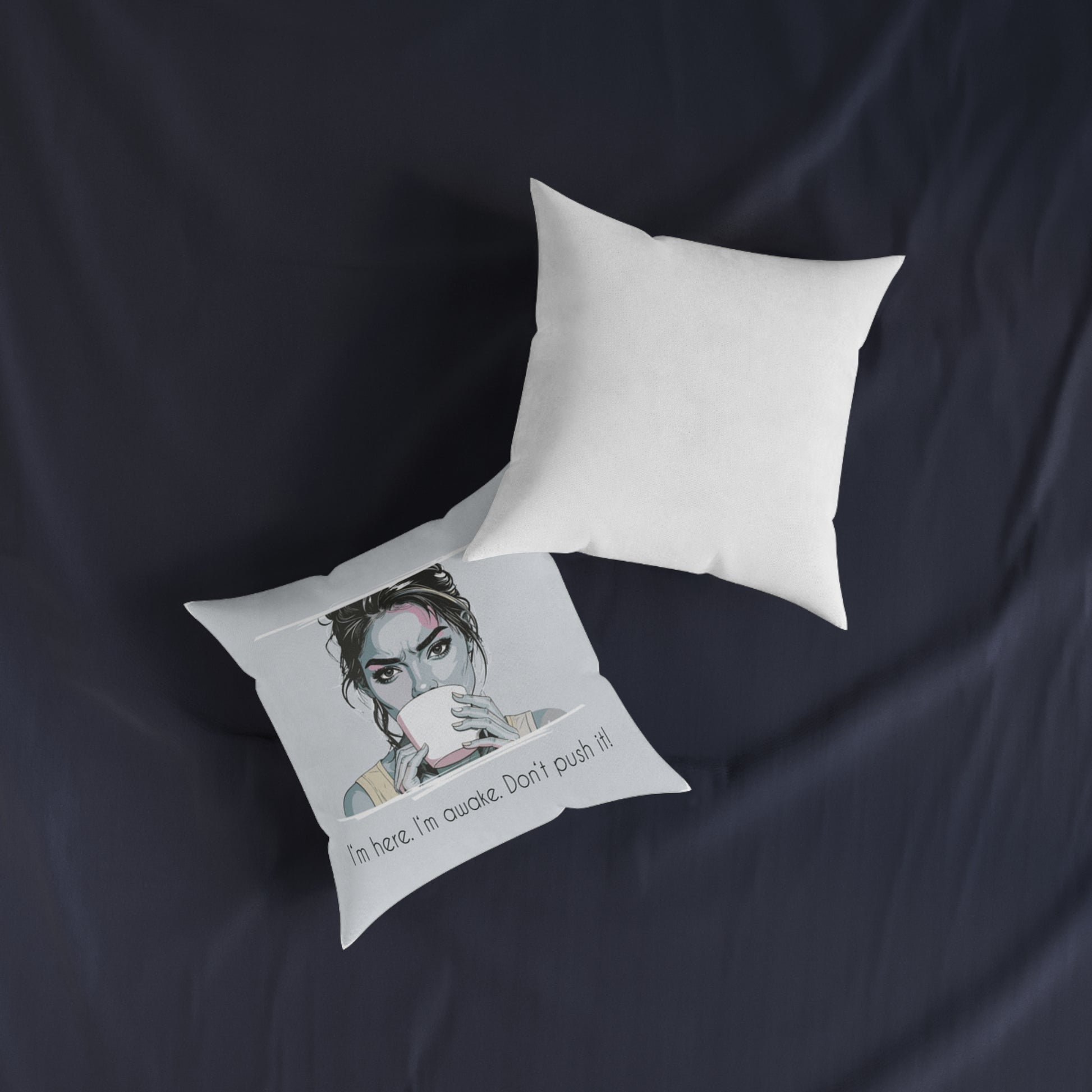 Wake Up Throw Pillow – Cozy Home Accent & Inspiring Gift