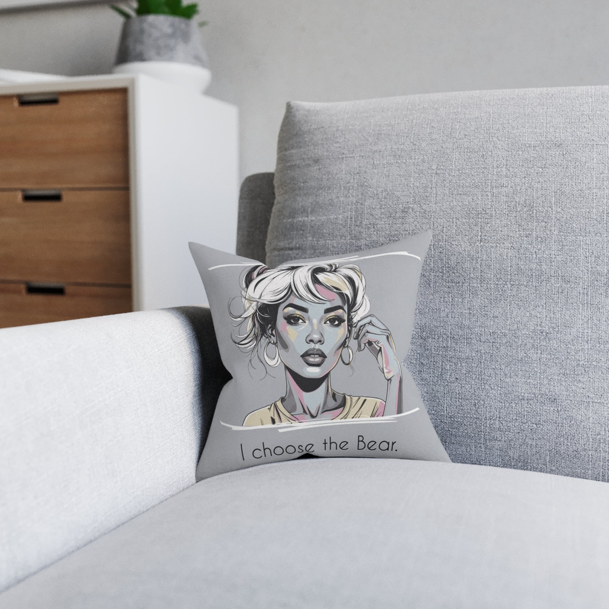 Cozy Bear Pillow – Modern Décor & Animal Lover Gift