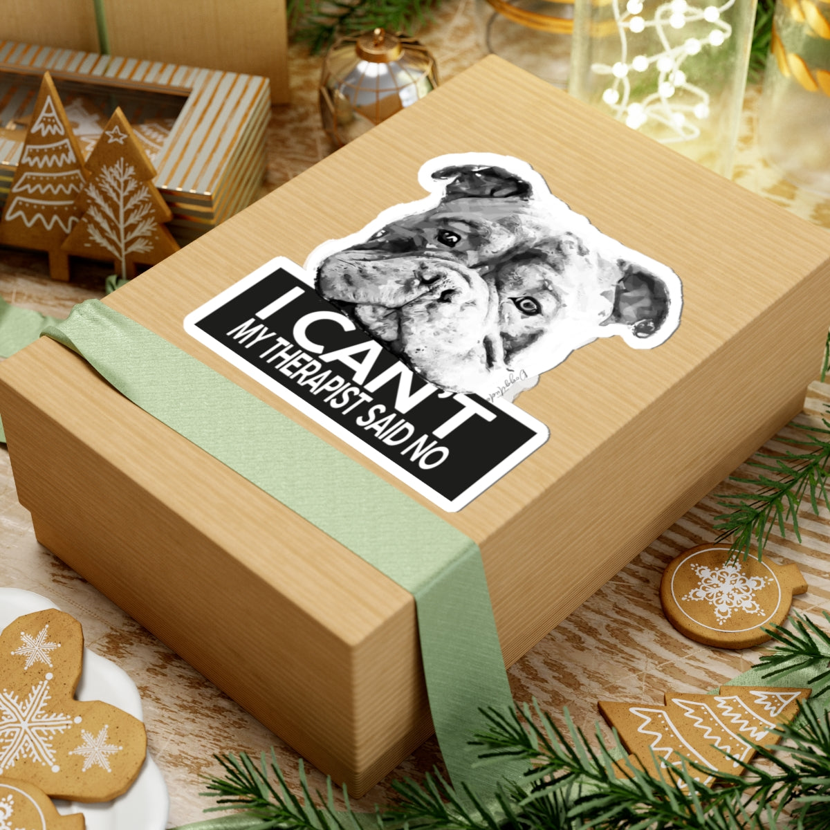 Funny Therapy Dog Stickers – Cute Laptop Decor & Gift for Pet Owners