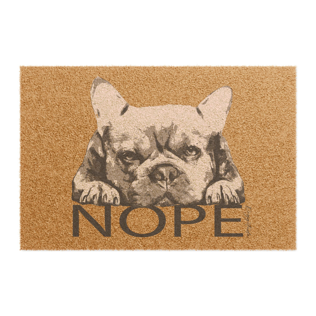 French Bulldog Welcome Mat – Funny “Nope” Doormat & Housewarming Gift