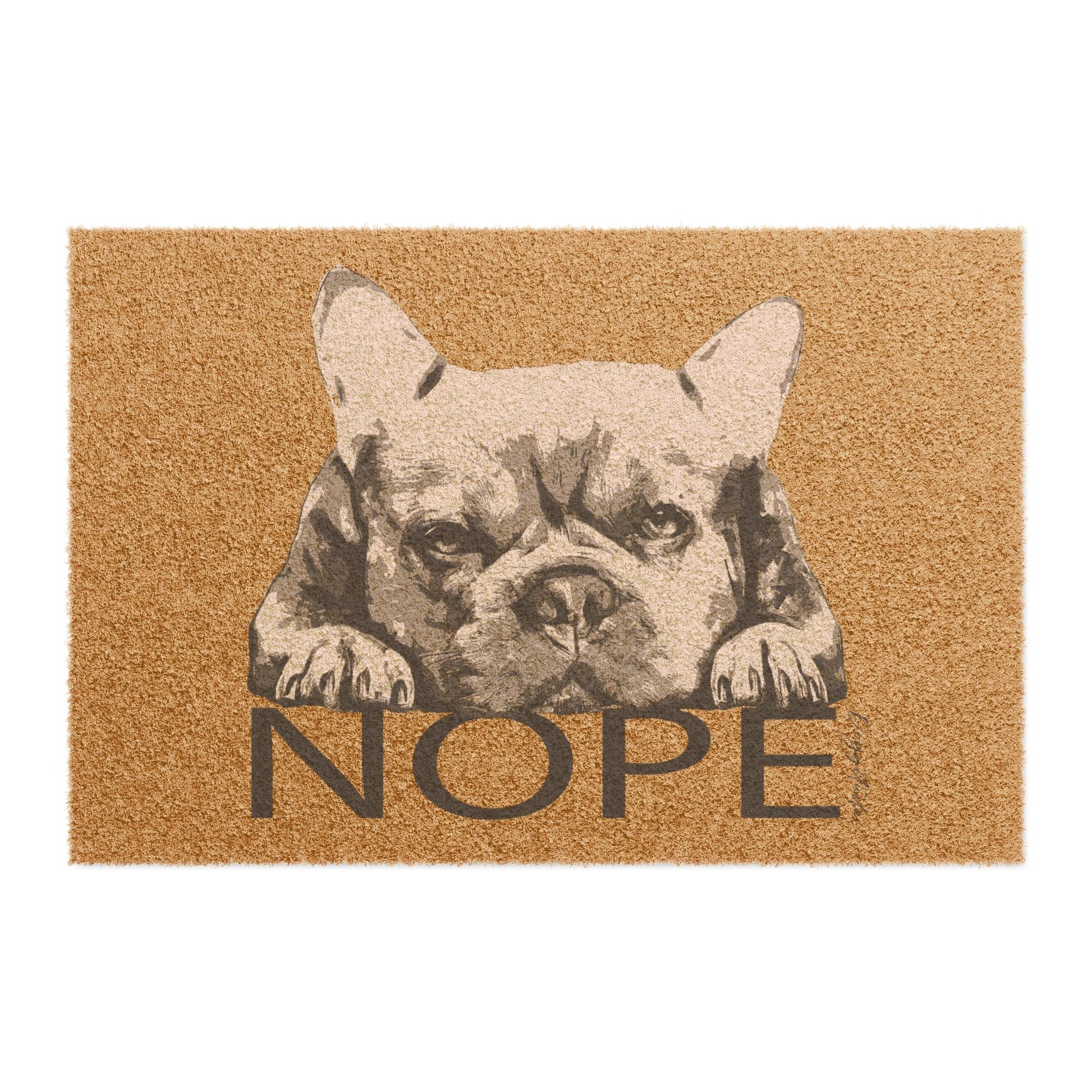 French Bulldog Welcome Mat – Funny “Nope” Doormat & Housewarming Gift