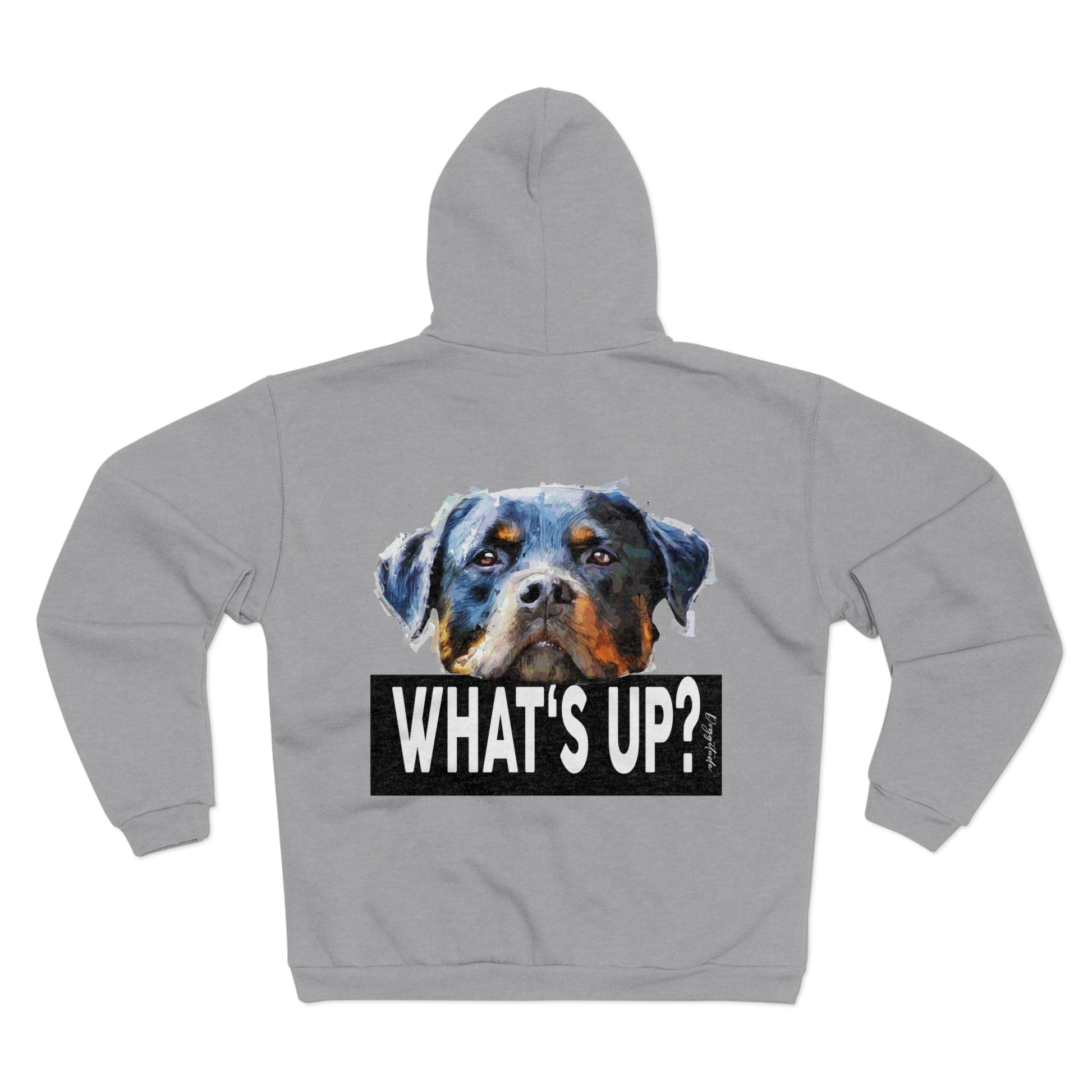 Cool Dog Graphic Zip Hoodie - What's Up?