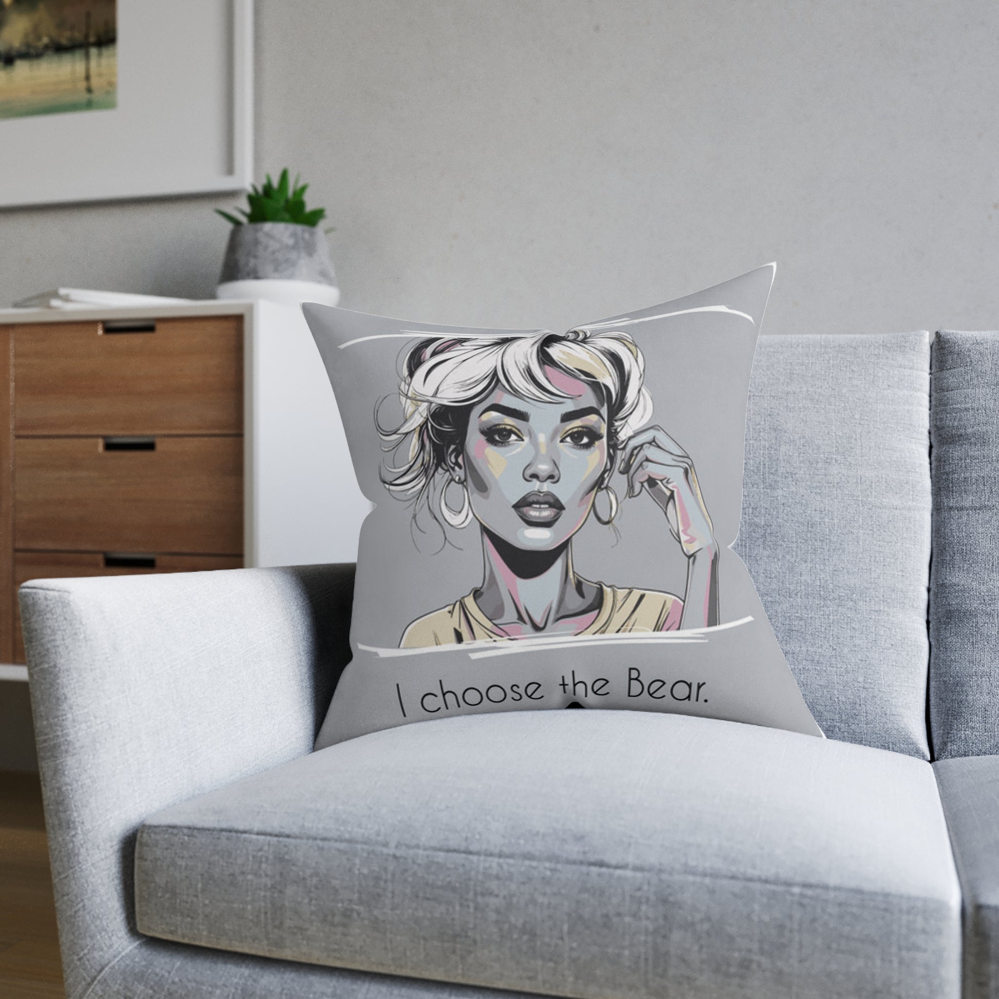 Cozy Bear Pillow – Modern Décor & Animal Lover Gift