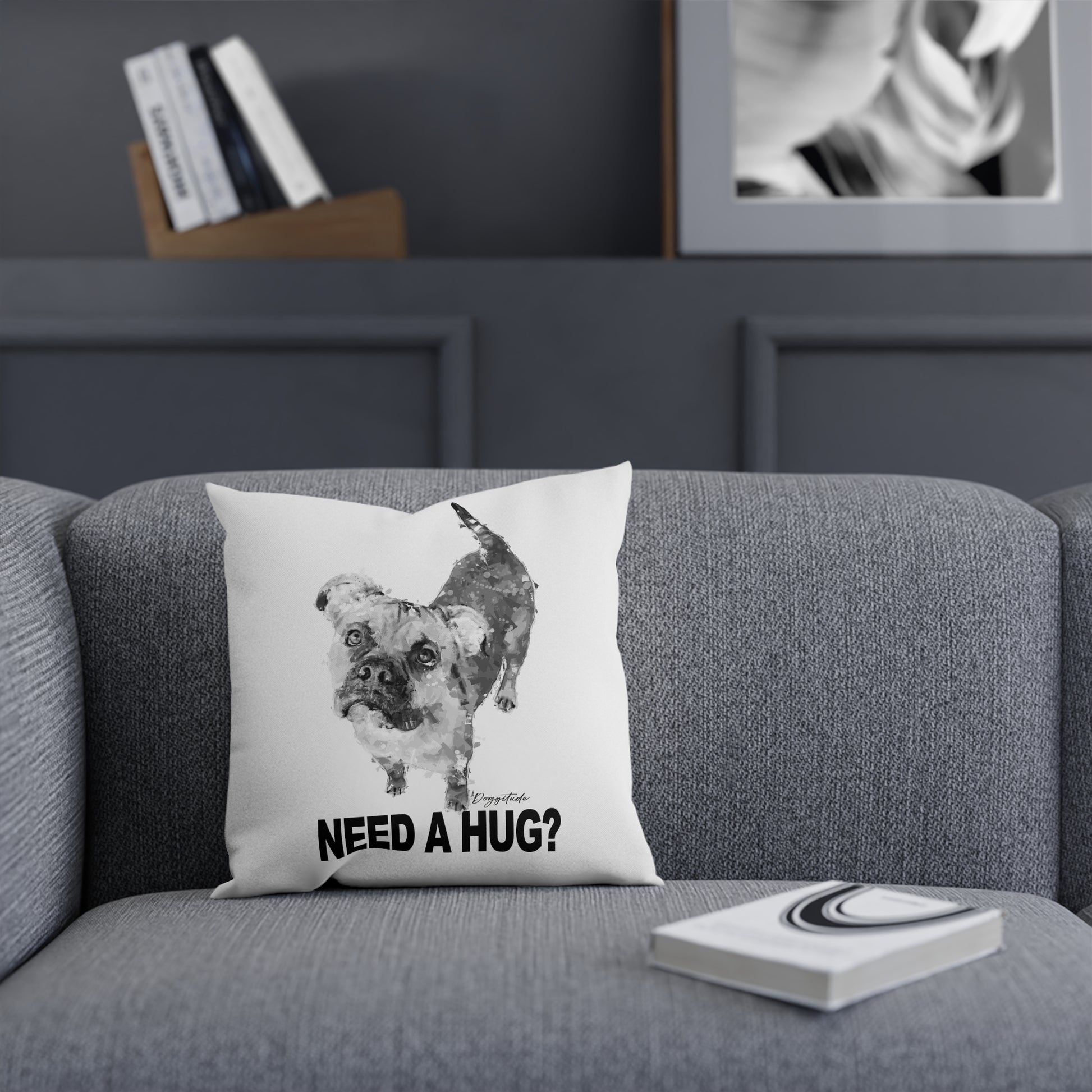 Dog Lover's Hug Cushion, Pet Pillow, Animal Decor, Gifts for Dog Owners, Cozy Home Decor, Need a Hug?