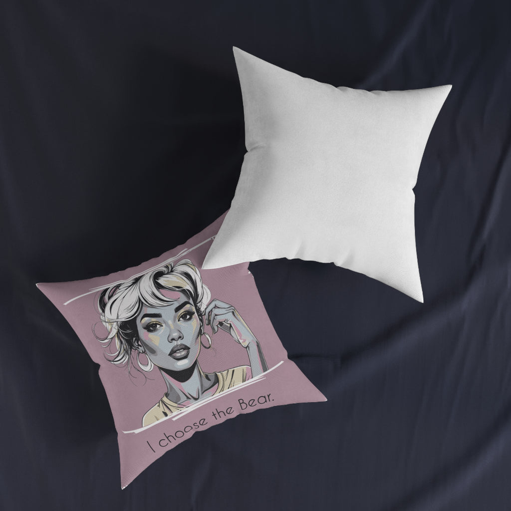 Stylish Bear Throw Pillow – Cozy Couch Cushion & Unique Animal Lover Gift