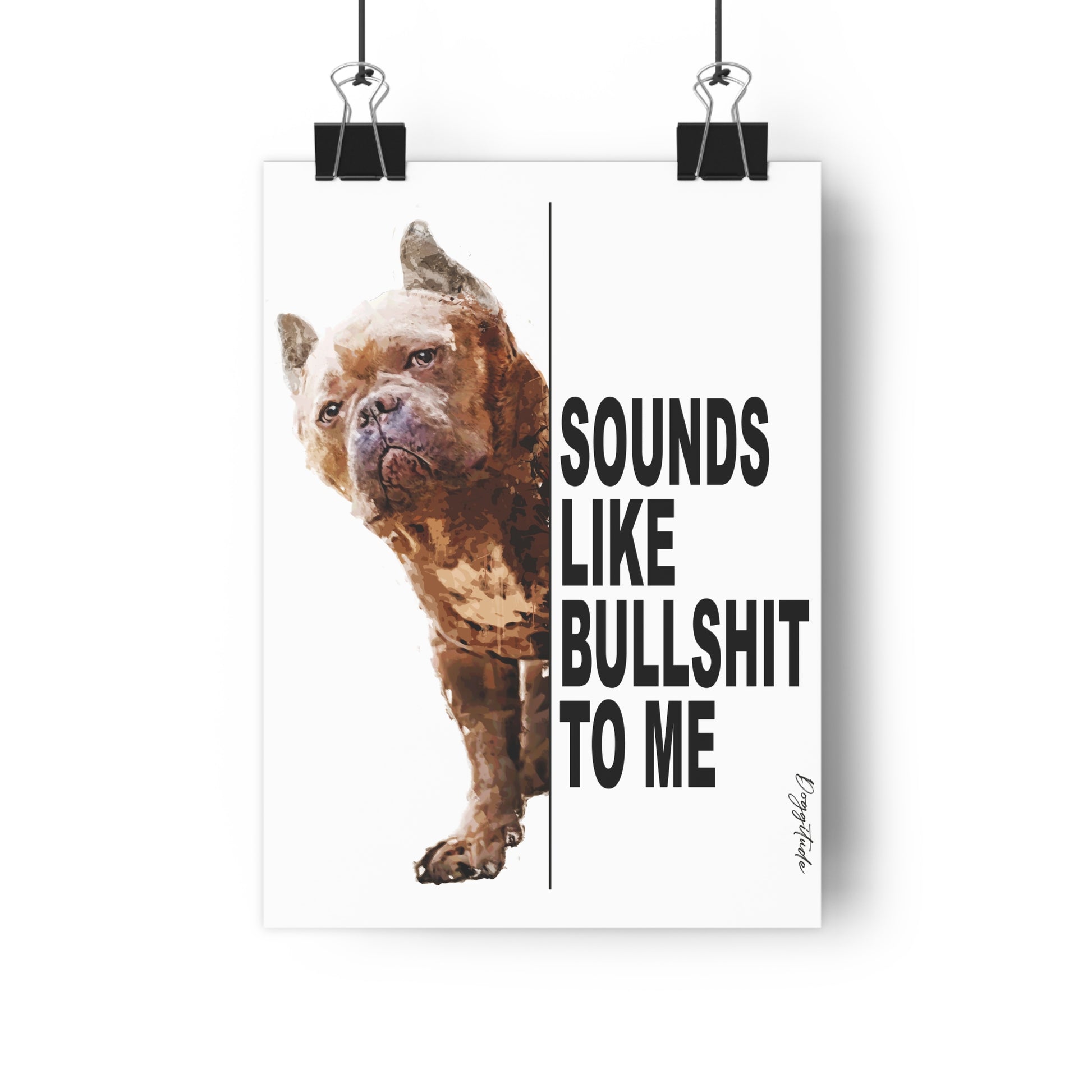 Humorous Dog Giclée – Unique Wall Art & Home Accent