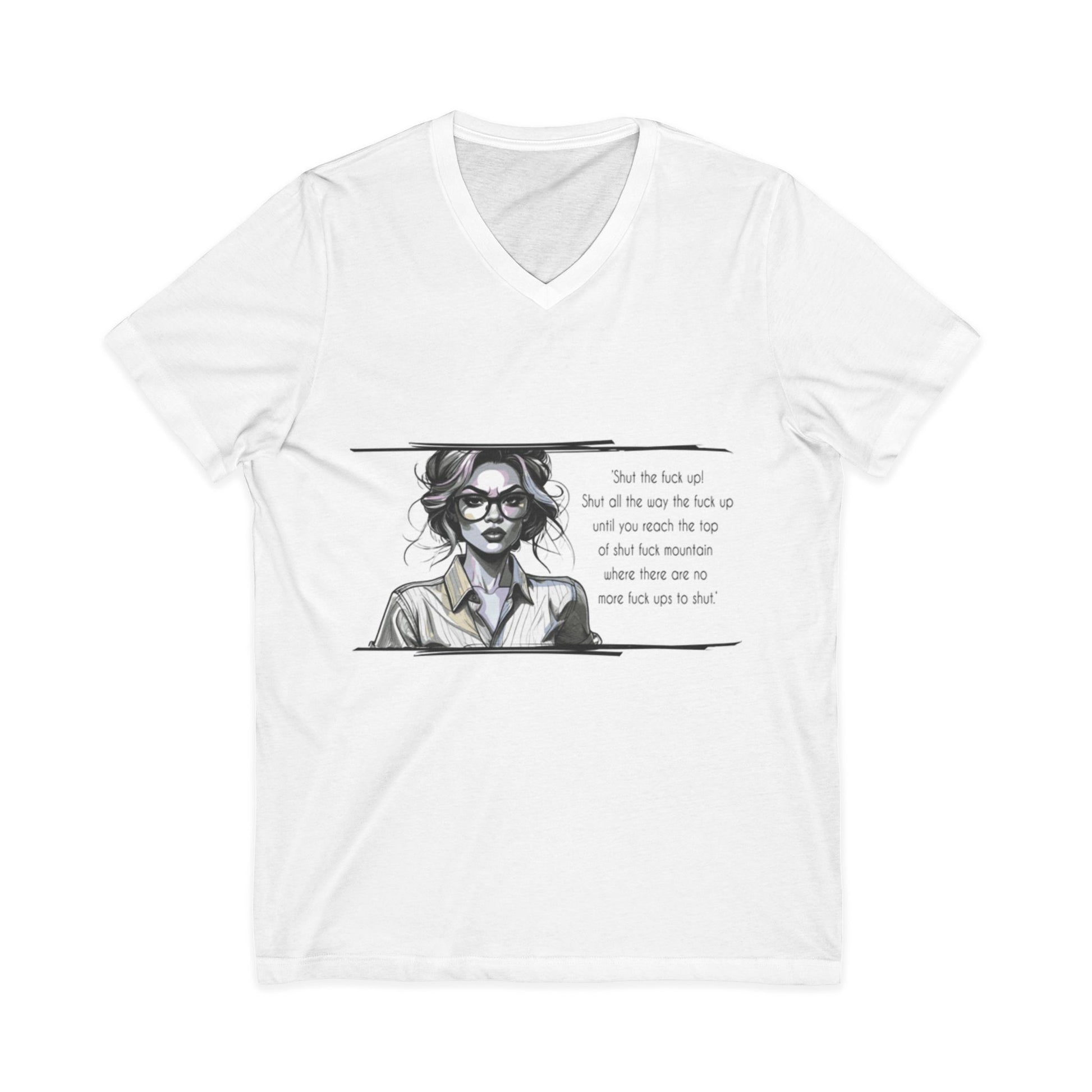 Fashionable V-Neck Tee for Women – Chic Graphic Top & Gift Idea