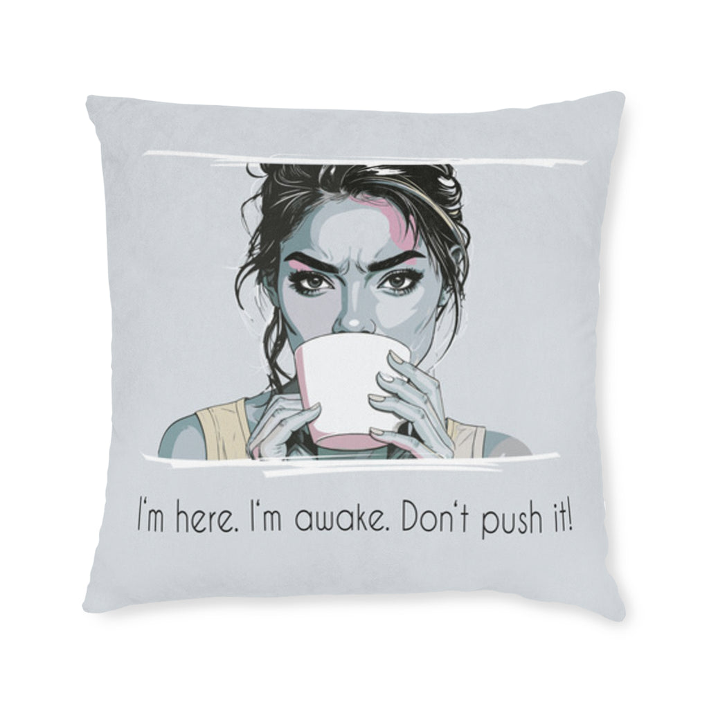 Wake Up Throw Pillow – Cozy Home Accent & Inspiring Gift