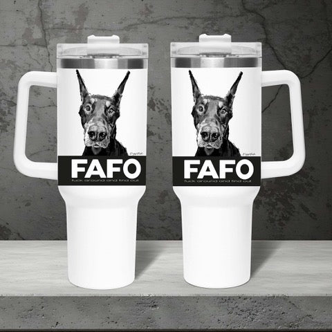 40oz Funny Dog Travel Mug – Insulated Tumbler Gift Idea