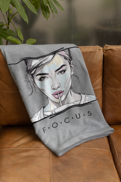 Velveteen Focus Blanket – Cozy Gift for Meditation & Mindful Living