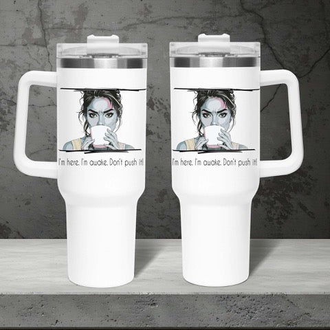 Insulated Coffee Travel Mug for Her – Motivational Quote Tumbler, Hot & Cold Cup