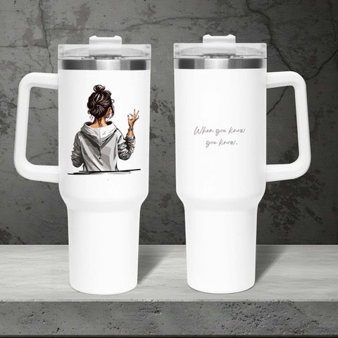 Stylish 40oz Travel Mug – Chic Insulated Coffee Cup for Women