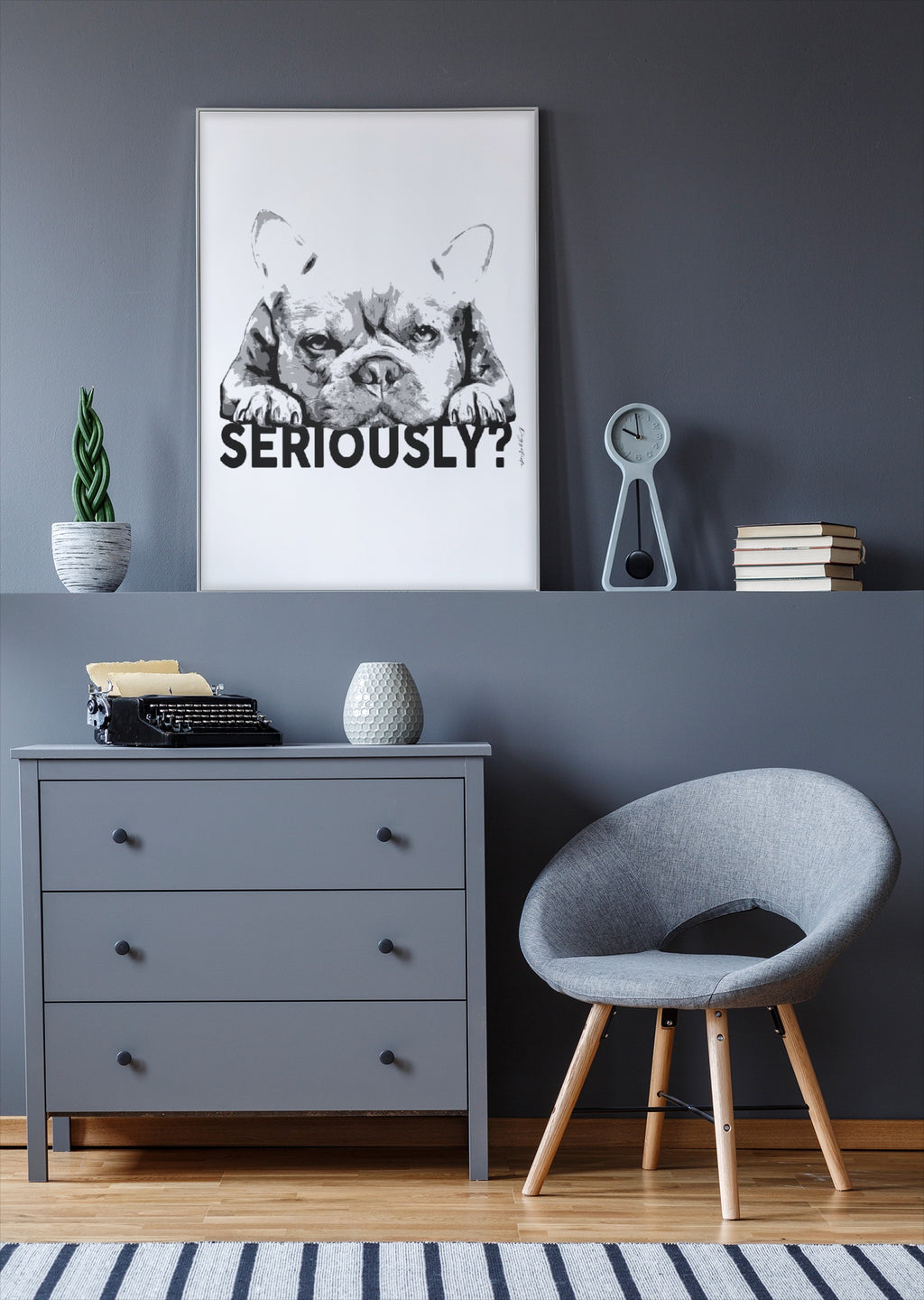 Funny Dog Wall Art – Quirky Matte Poster for Pet Owners