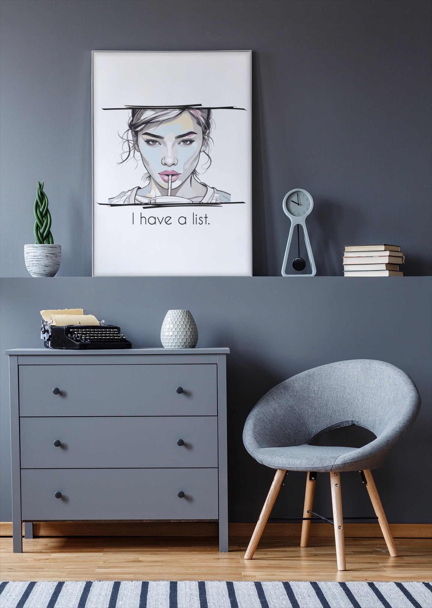 “I Have a List” Motivational Poster – Chic Wall Art & Gift for Her