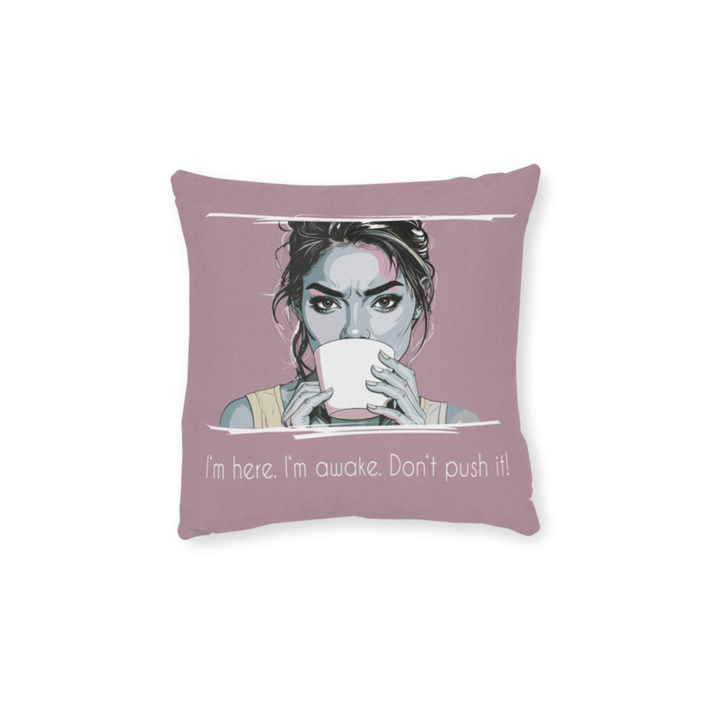 Wake Up Call Throw Pillow – Humorous Couch Accent & Gift for Coffee Lovers