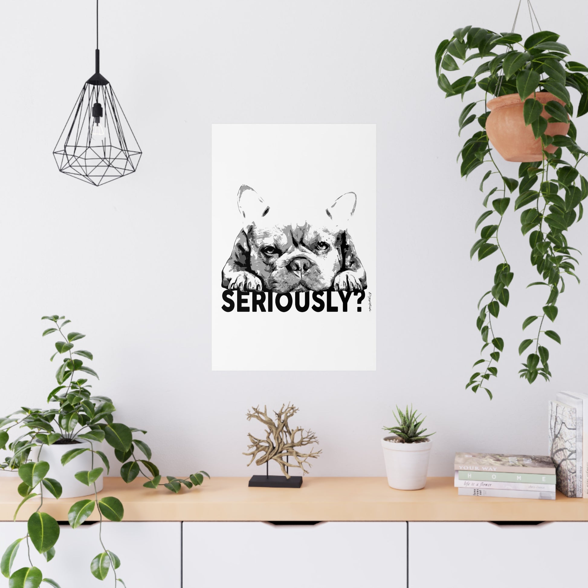 Funny Dog Wall Art – Quirky Matte Poster for Pet Owners