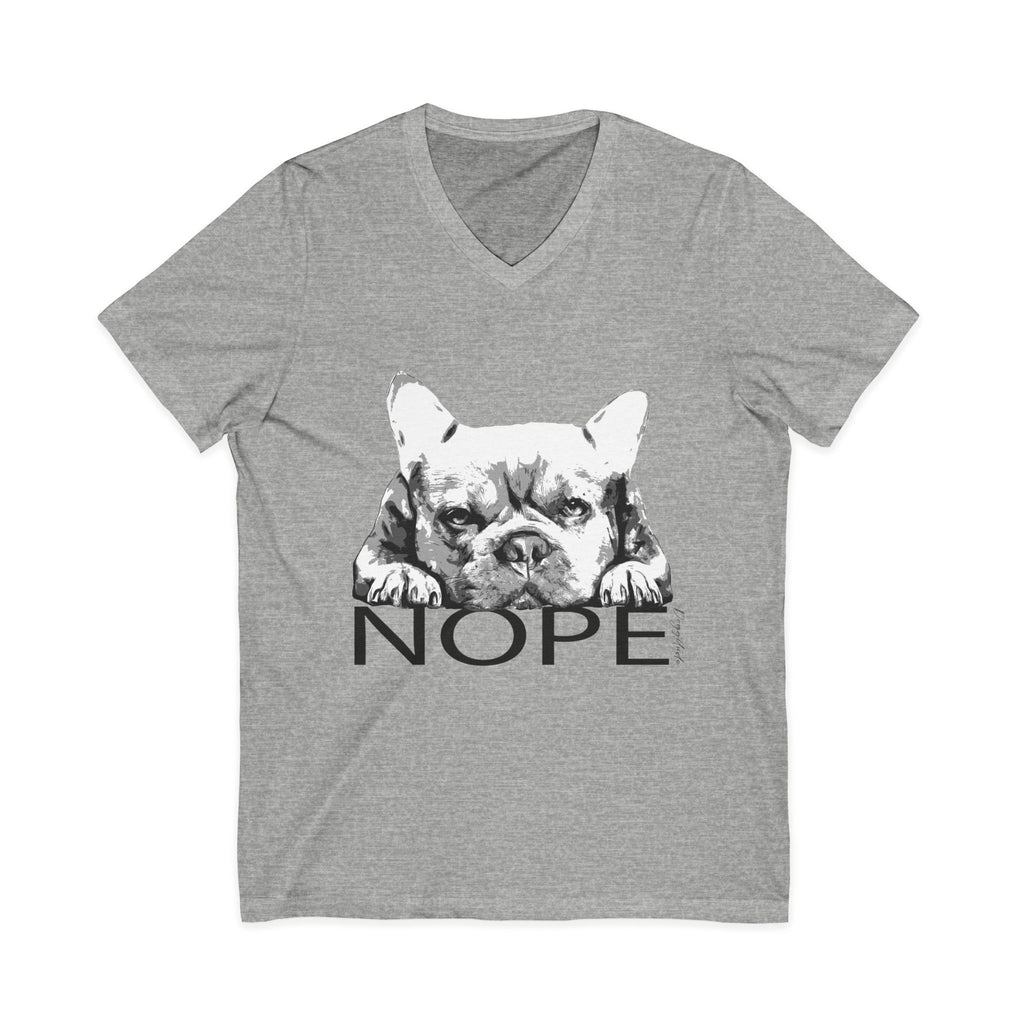 French Bulldog 'NOPE' V-Neck Tee