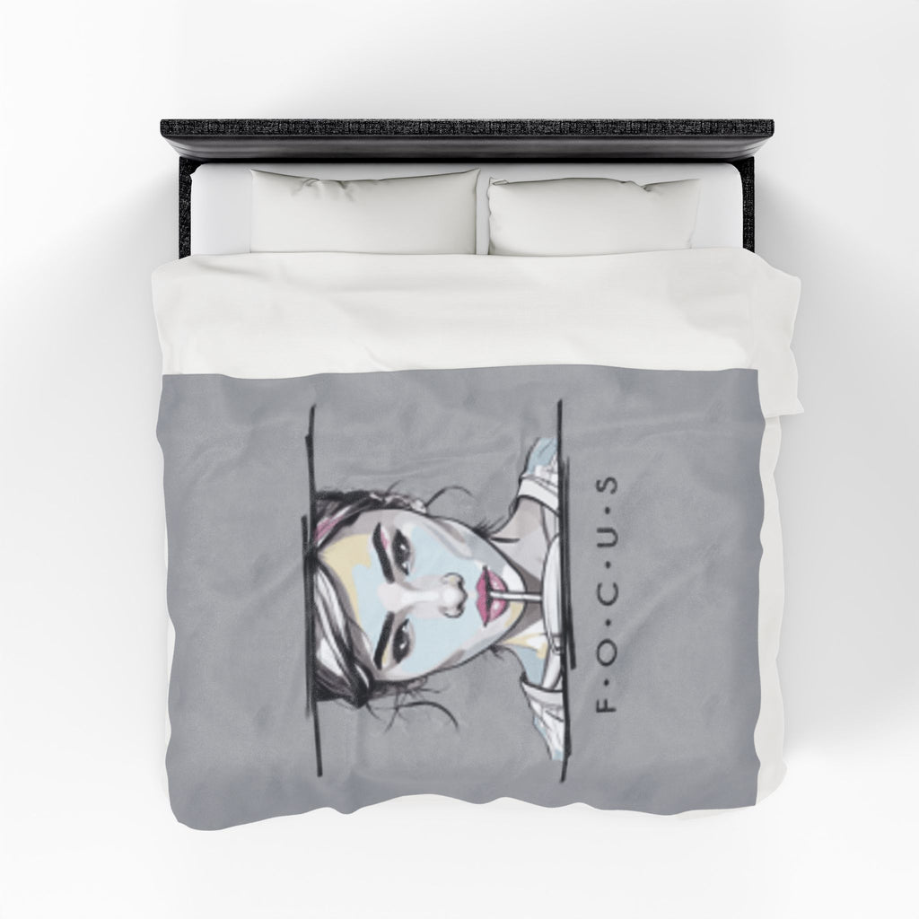 Inspirational FOCUS Throw Blanket – Cozy Plush Decor & Soft Gift Idea