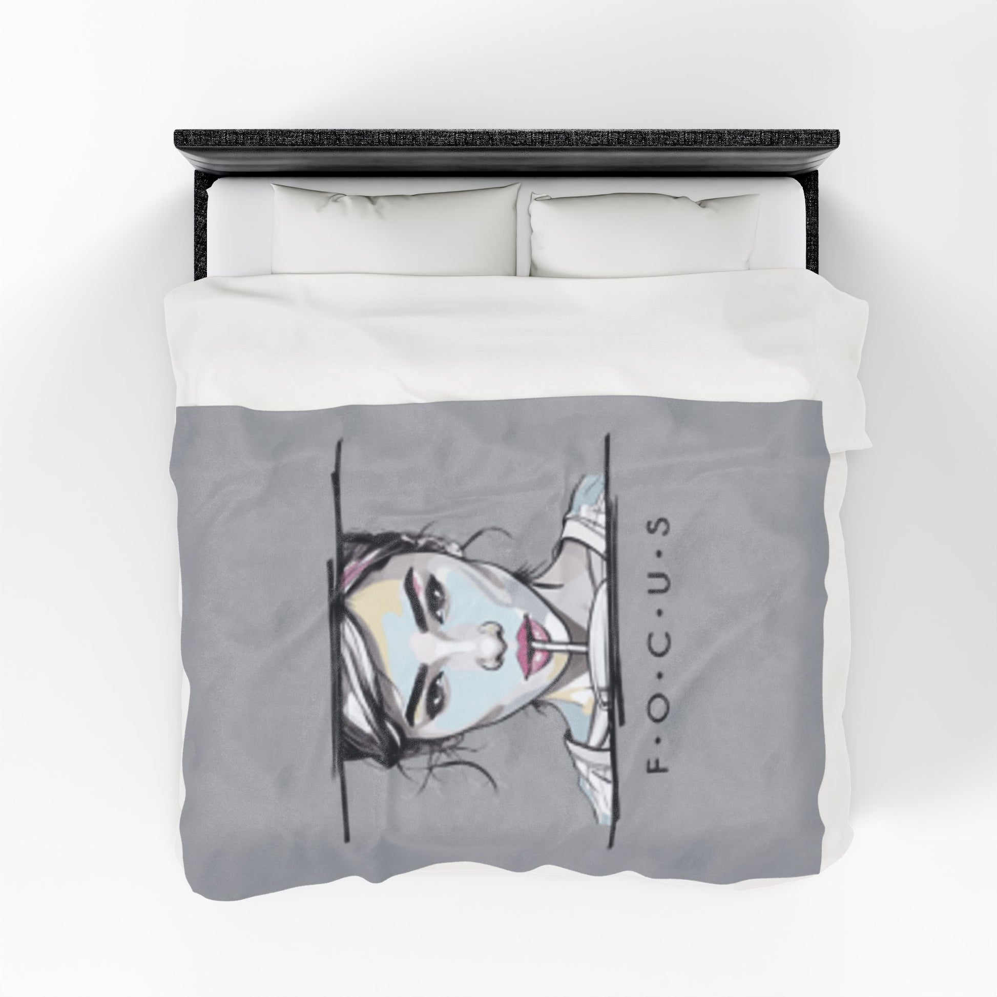 Inspirational FOCUS Throw Blanket – Cozy Plush Decor & Soft Gift Idea