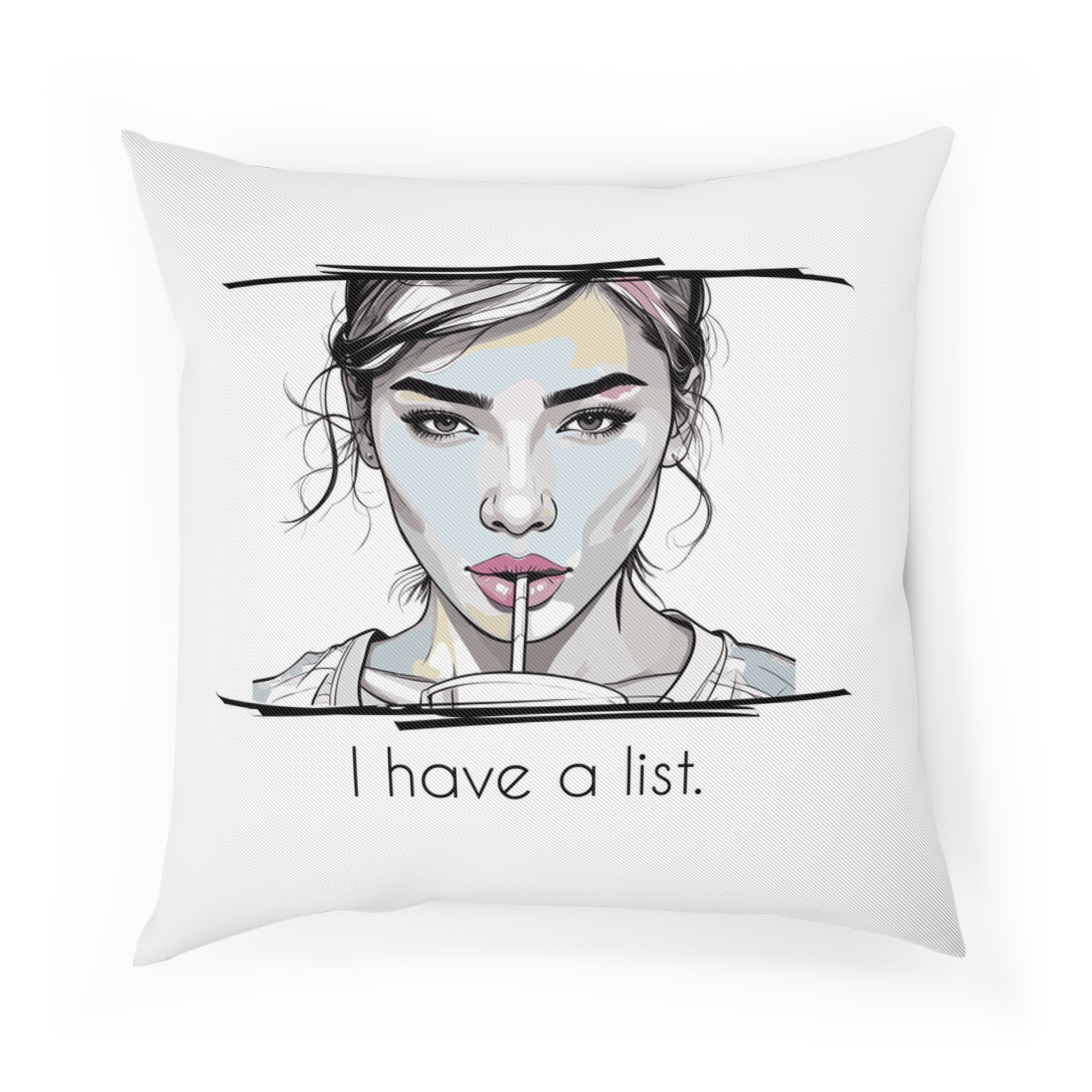 List Keeper Decorative Cushion | Cute Pillow for Home Decor, Gift for Friends, Cozy Living Room Accent, Trendy Sofa Pillow