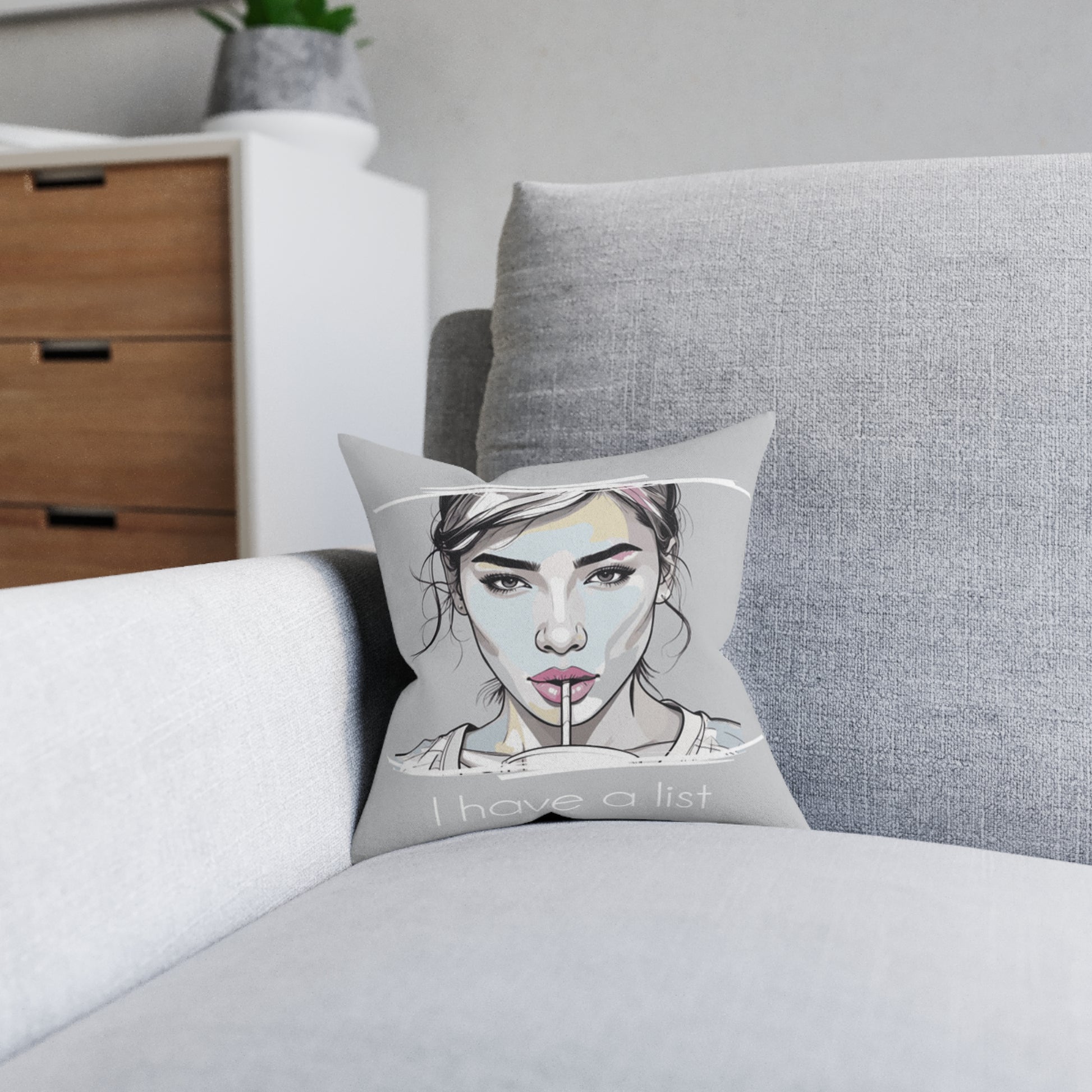 Chic Throw Pillow – List-Making Décor & Perfect Gift Idea