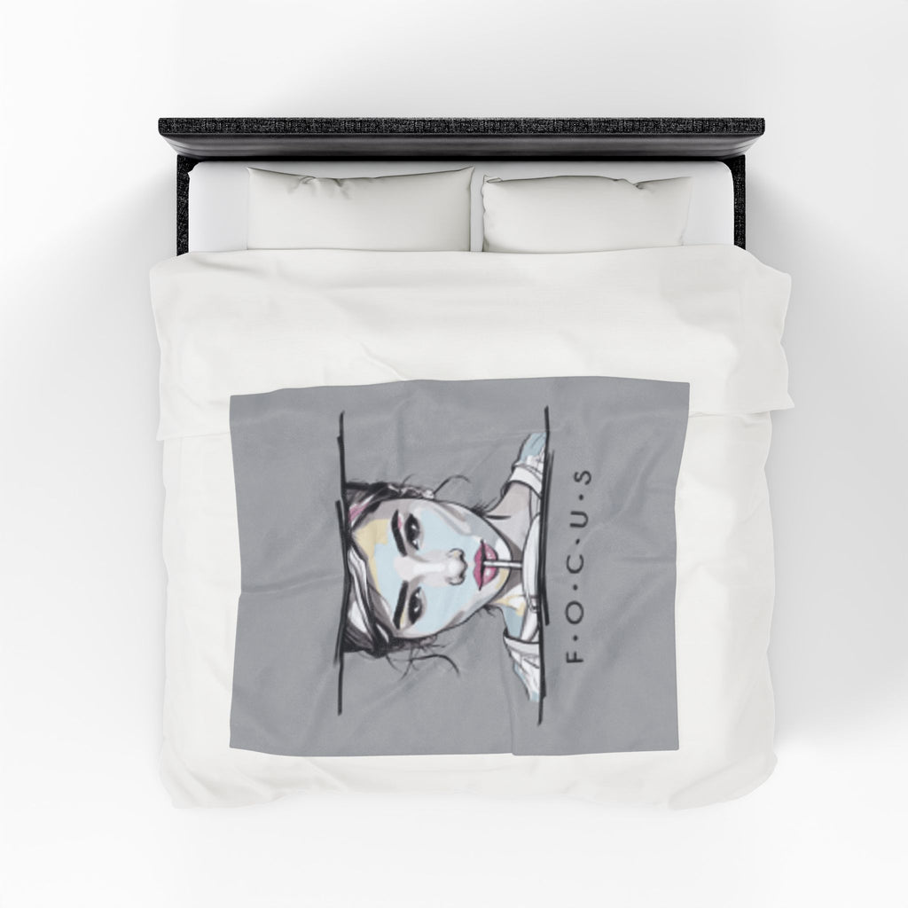 Inspirational FOCUS Throw Blanket – Cozy Plush Decor & Soft Gift Idea
