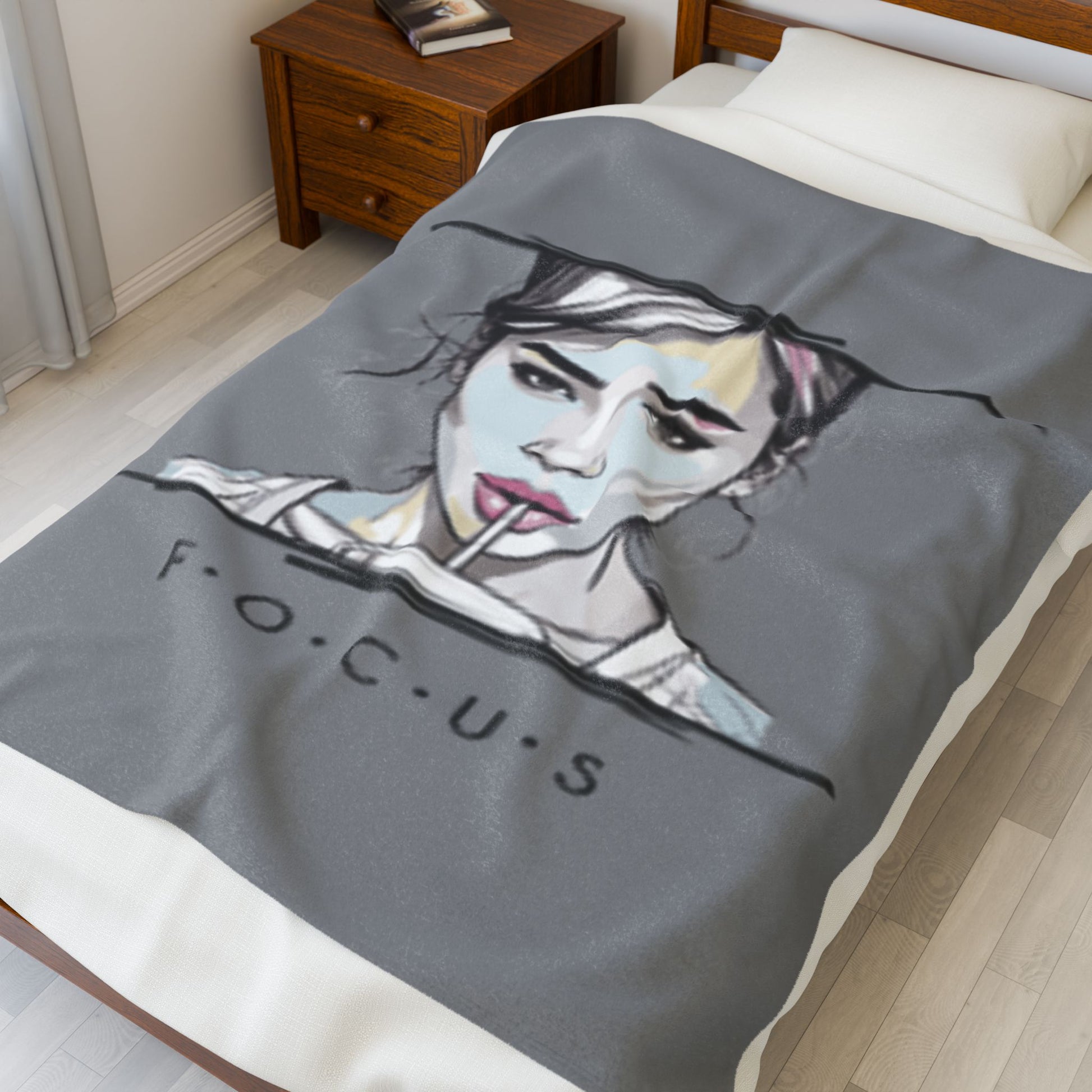 Velveteen Focus Blanket – Cozy Gift for Meditation & Mindful Living