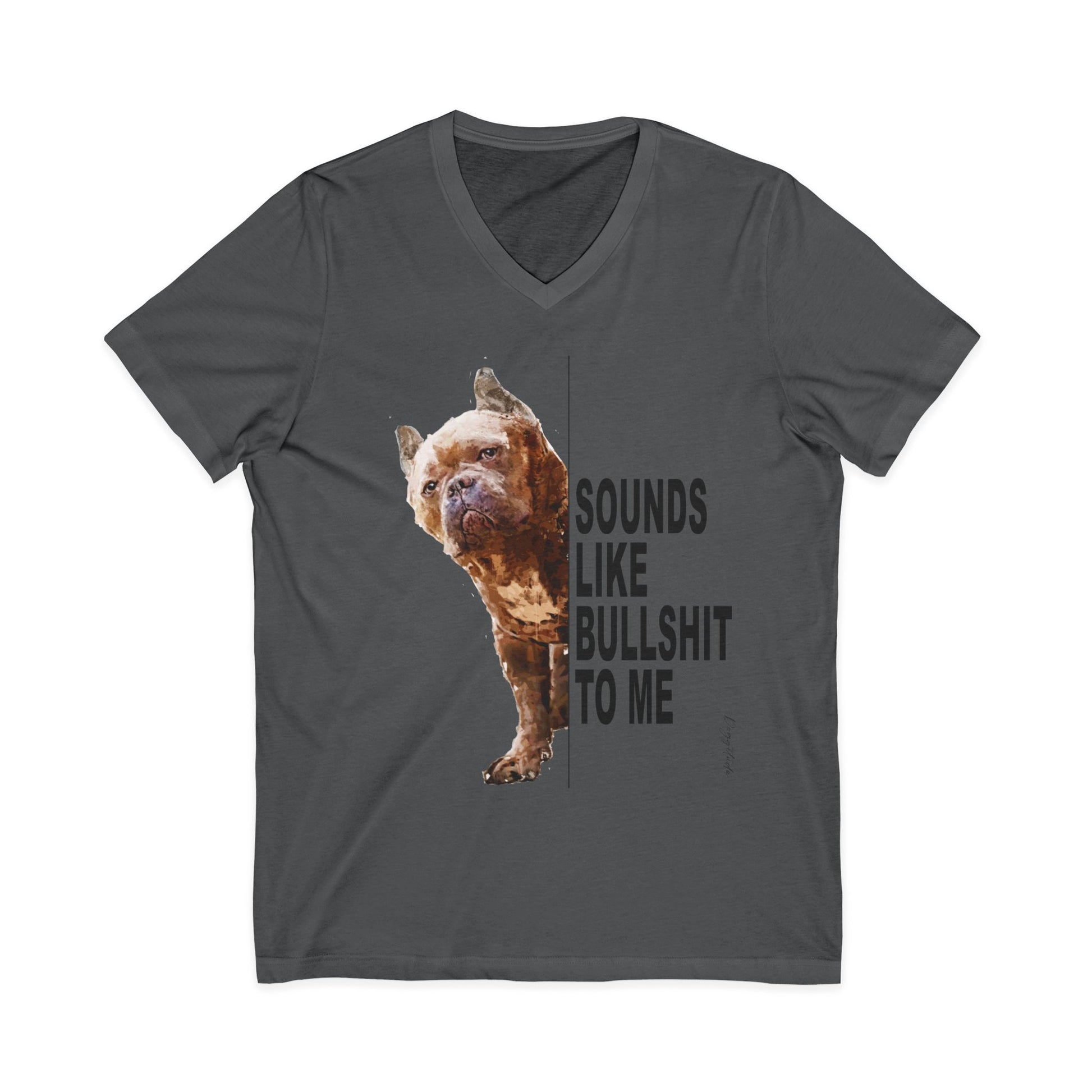 Funny Dog Quote V-Neck Tee – Quirky Pet Lover Gift & Casual Humor Shirt