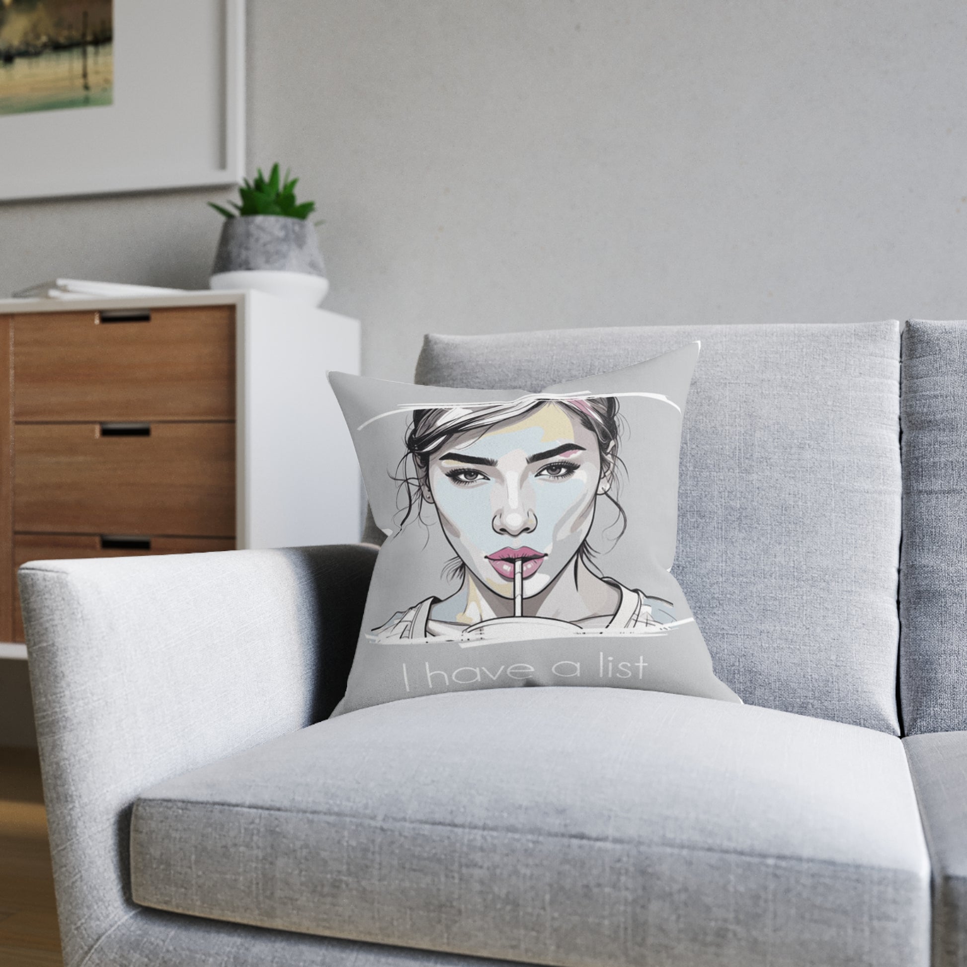 Chic Throw Pillow – List-Making Décor & Perfect Gift Idea