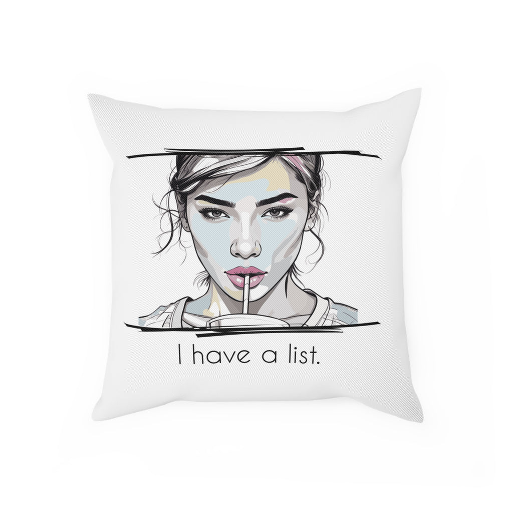 List Keeper Decorative Cushion | Cute Pillow for Home Decor, Gift for Friends, Cozy Living Room Accent, Trendy Sofa Pillow